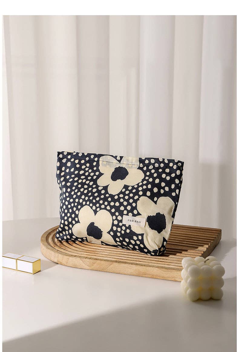 Colorful Floral Print Simple Cosmetic Bag DPB1012 - Image 9