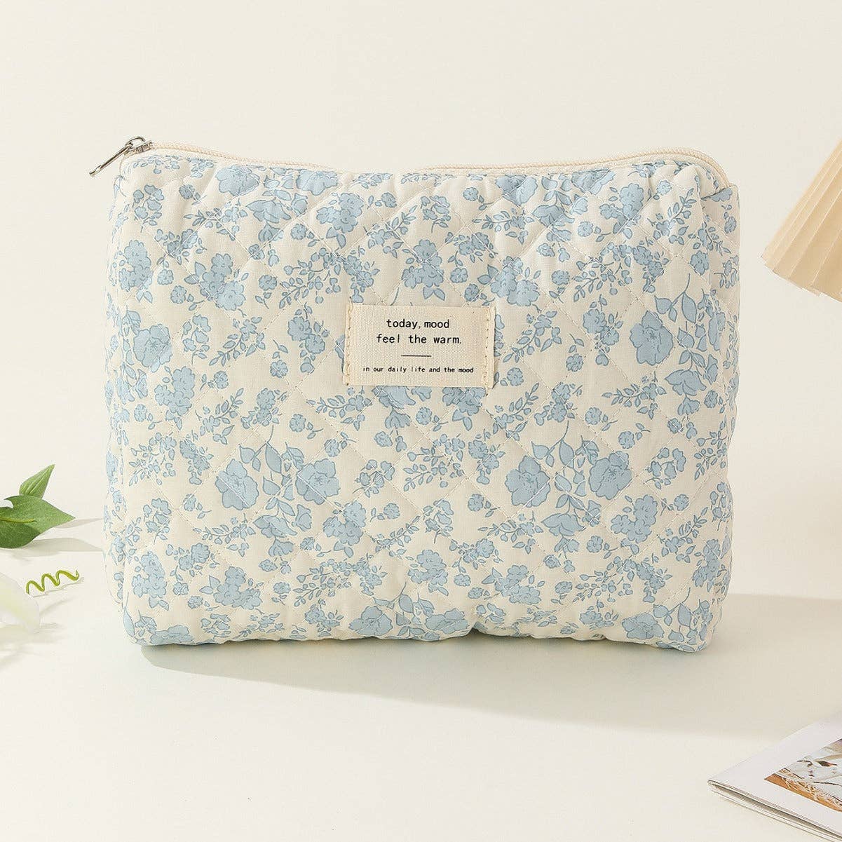 Midi Floral Print Quilted Cosmetic Bag DPB0118 - Image 2