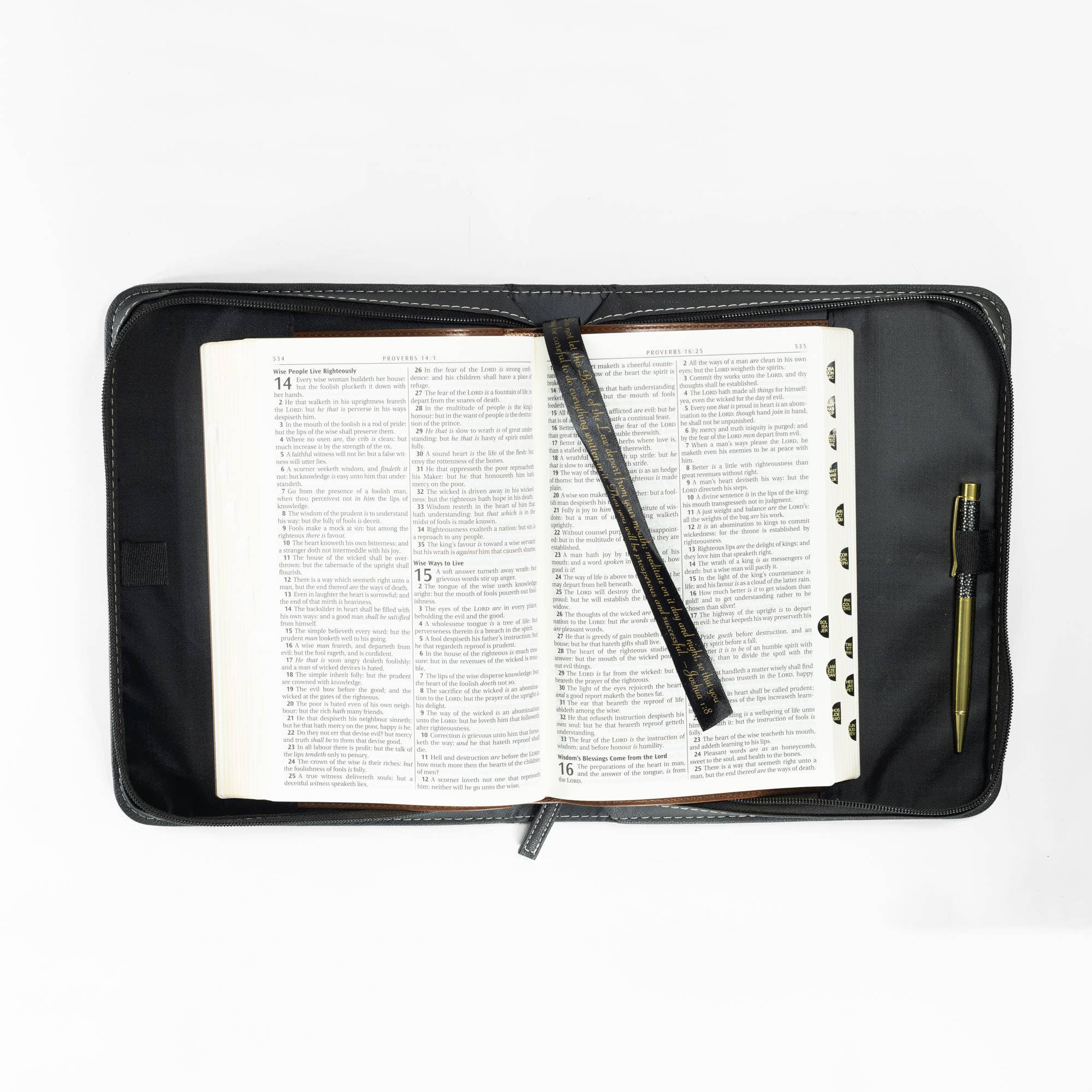 Divinity Boutique - Bible Cover: Brown & Black Take Delight - Image 4