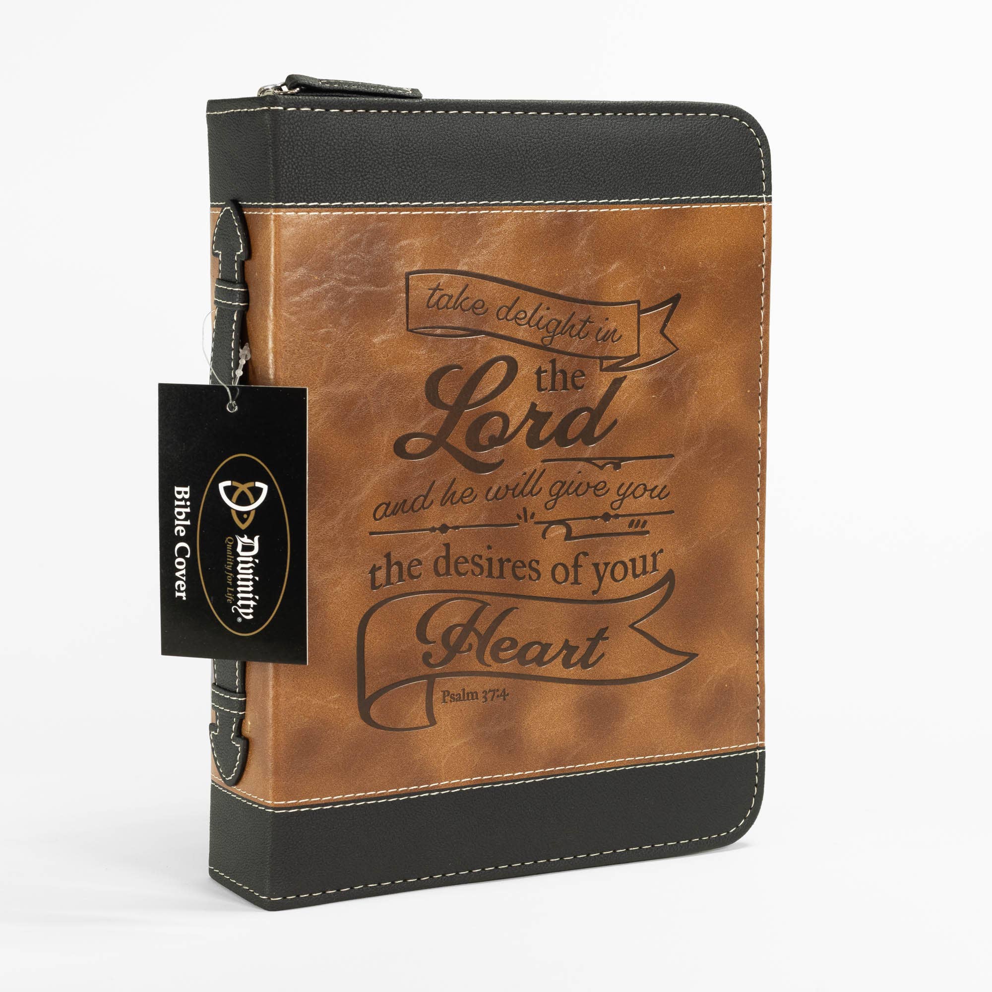 Divinity Boutique - Bible Cover: Brown & Black Take Delight - Image 7