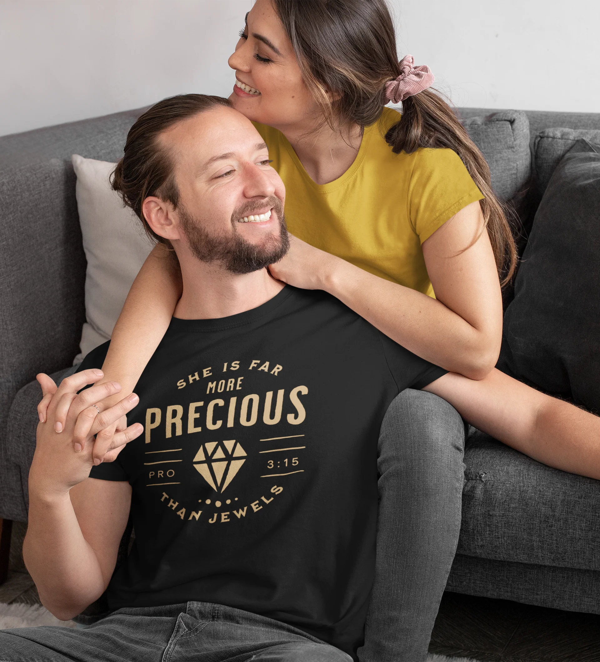 Divinity Boutique - Black "More Precious than Jewels" Christian Graphic Tee - Image 2