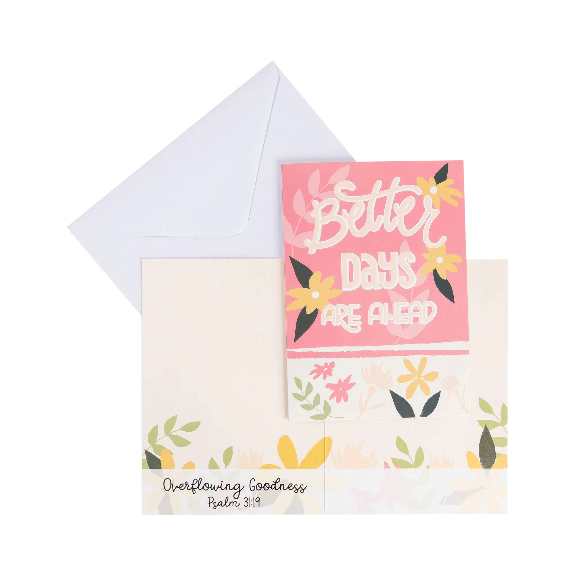 Divinity Boutique - Boxed Cards: 12CT Get Well - Yellow & Peach Floral - Image 3