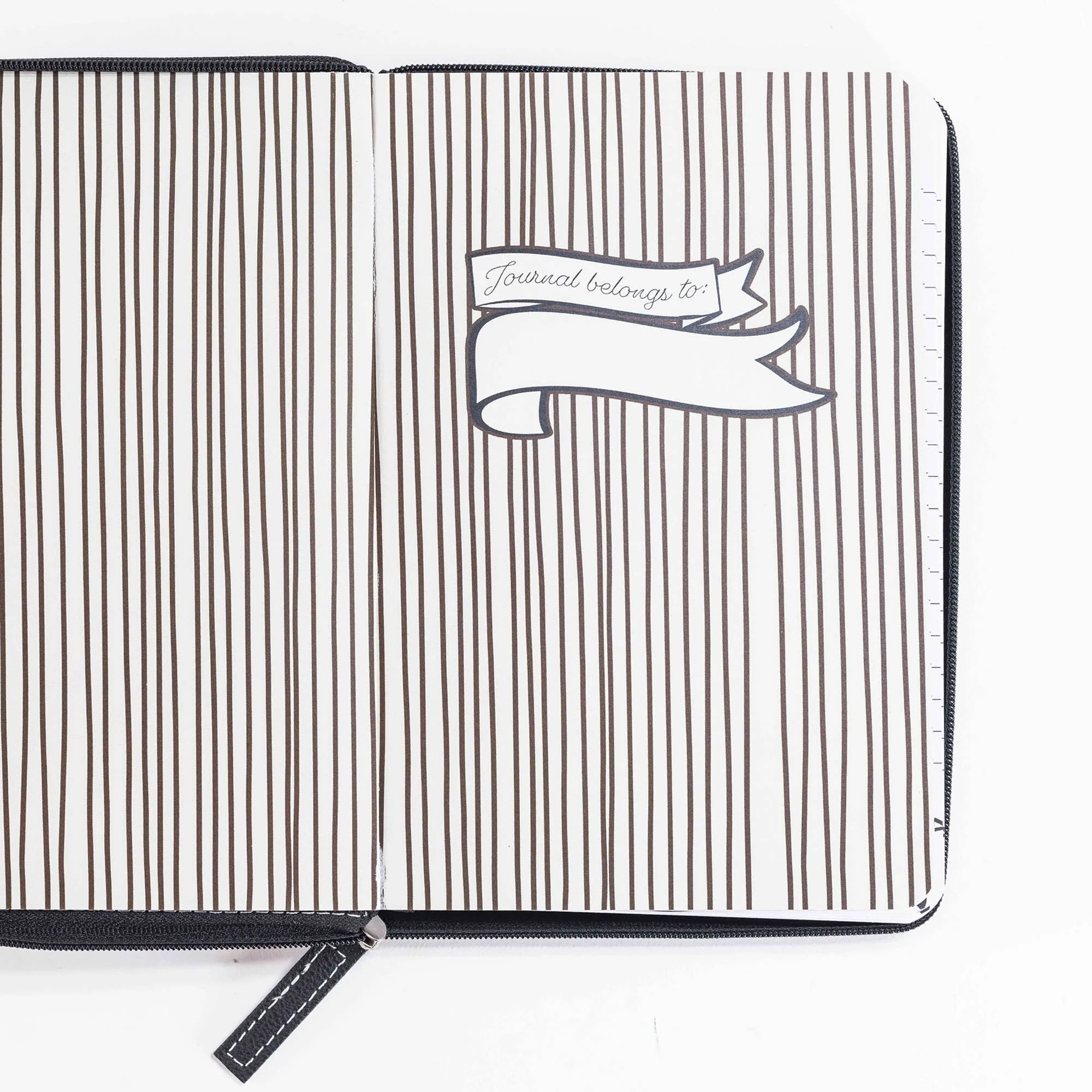Divinity Boutique - Brown & Black Zippered Journal: Take Delight - Image 3