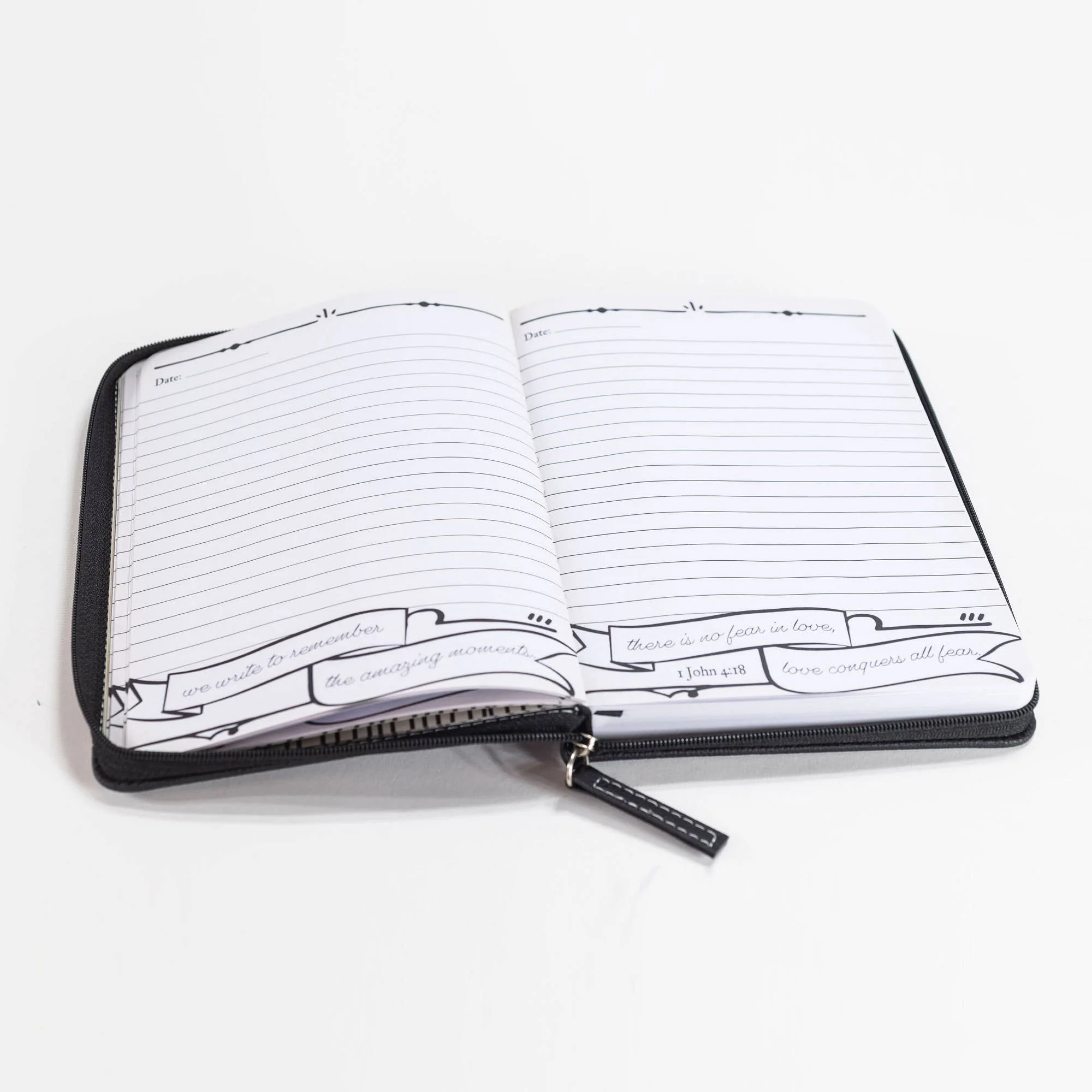 Divinity Boutique - Brown & Black Zippered Journal: Take Delight - Image 4