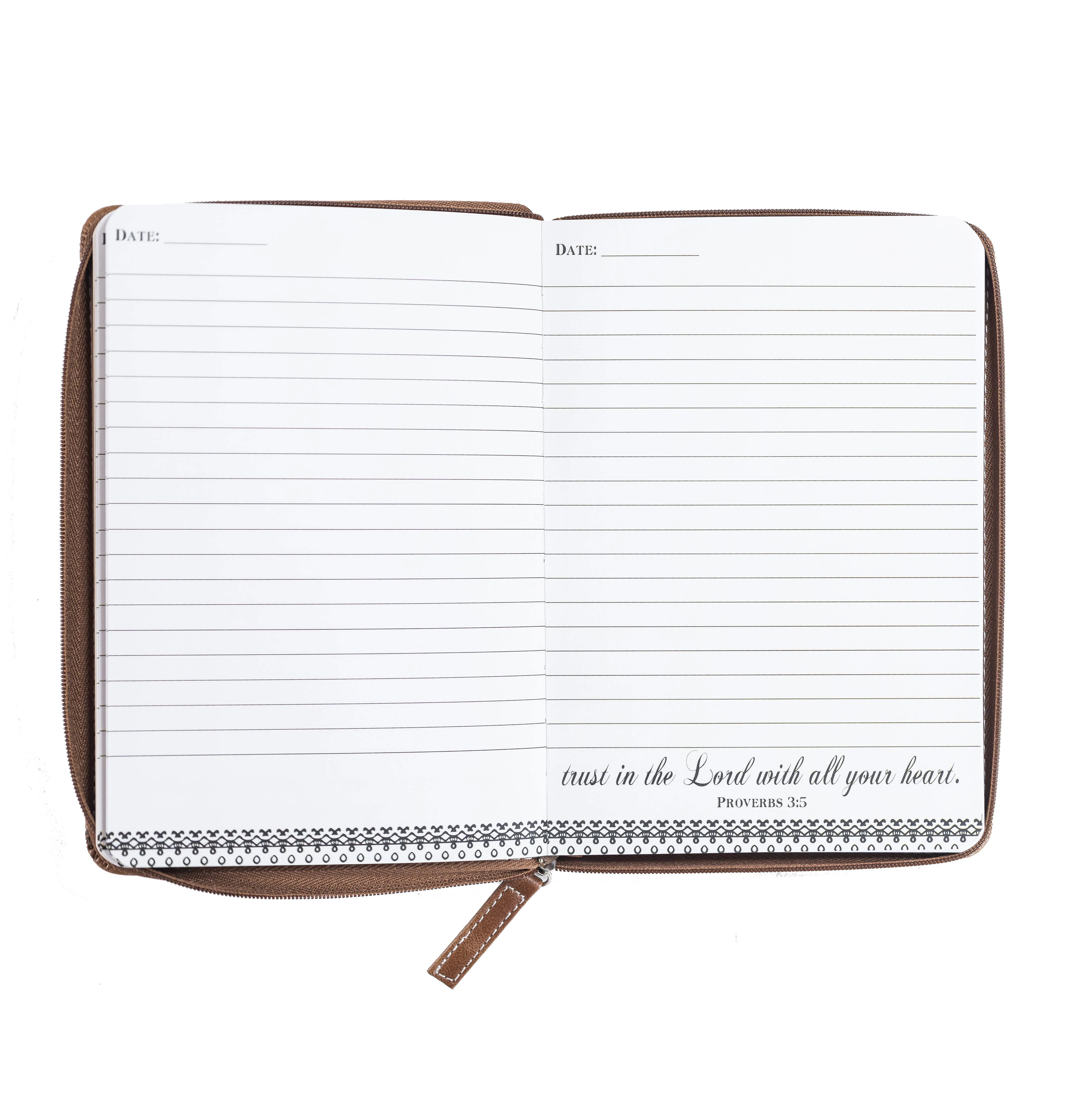 Divinity Boutique - Brown & Black Zippered Journal: Trust - Image 5