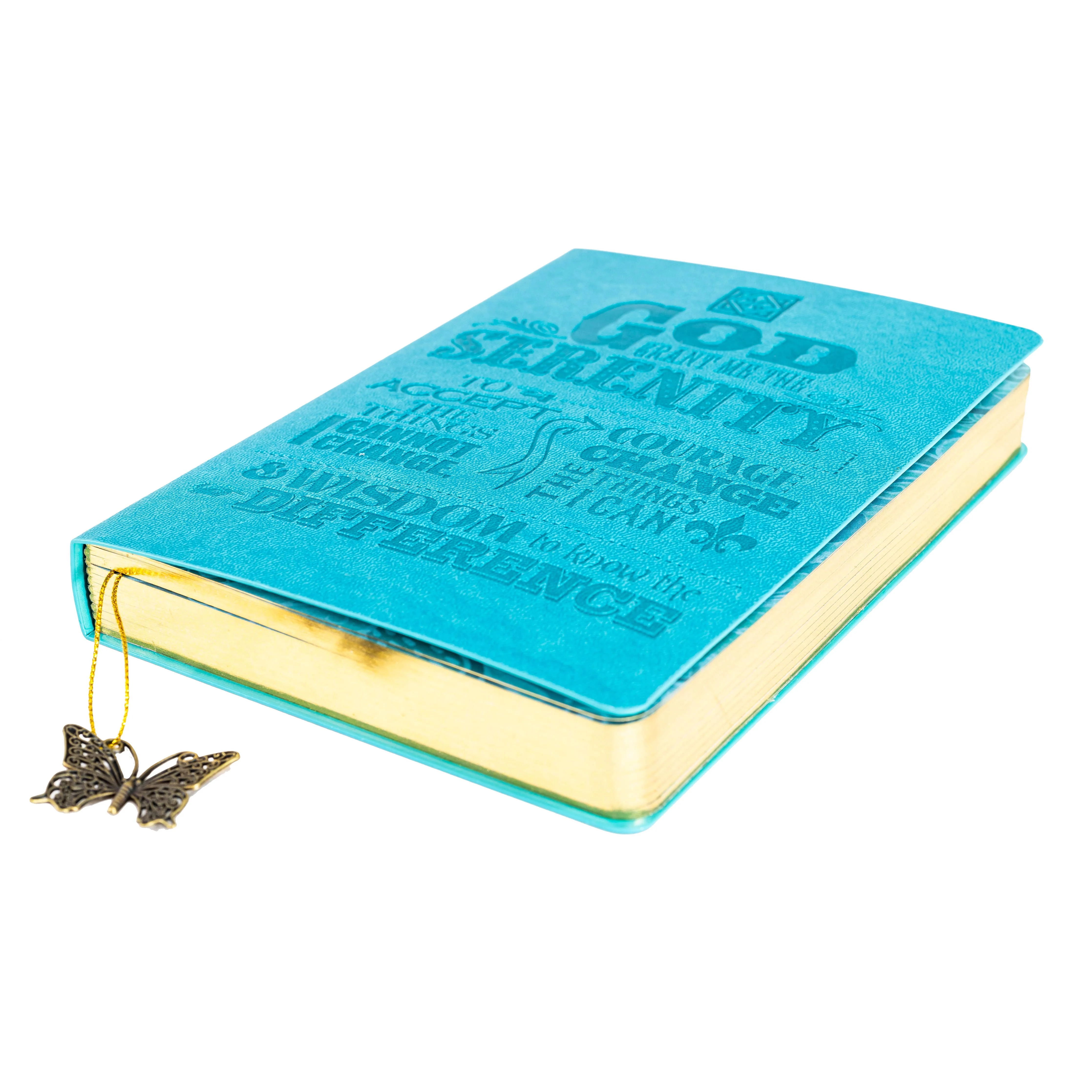Divinity Boutique - Dangle Journal : Leather Wrapped Teal Serenity Prayer - Image 3