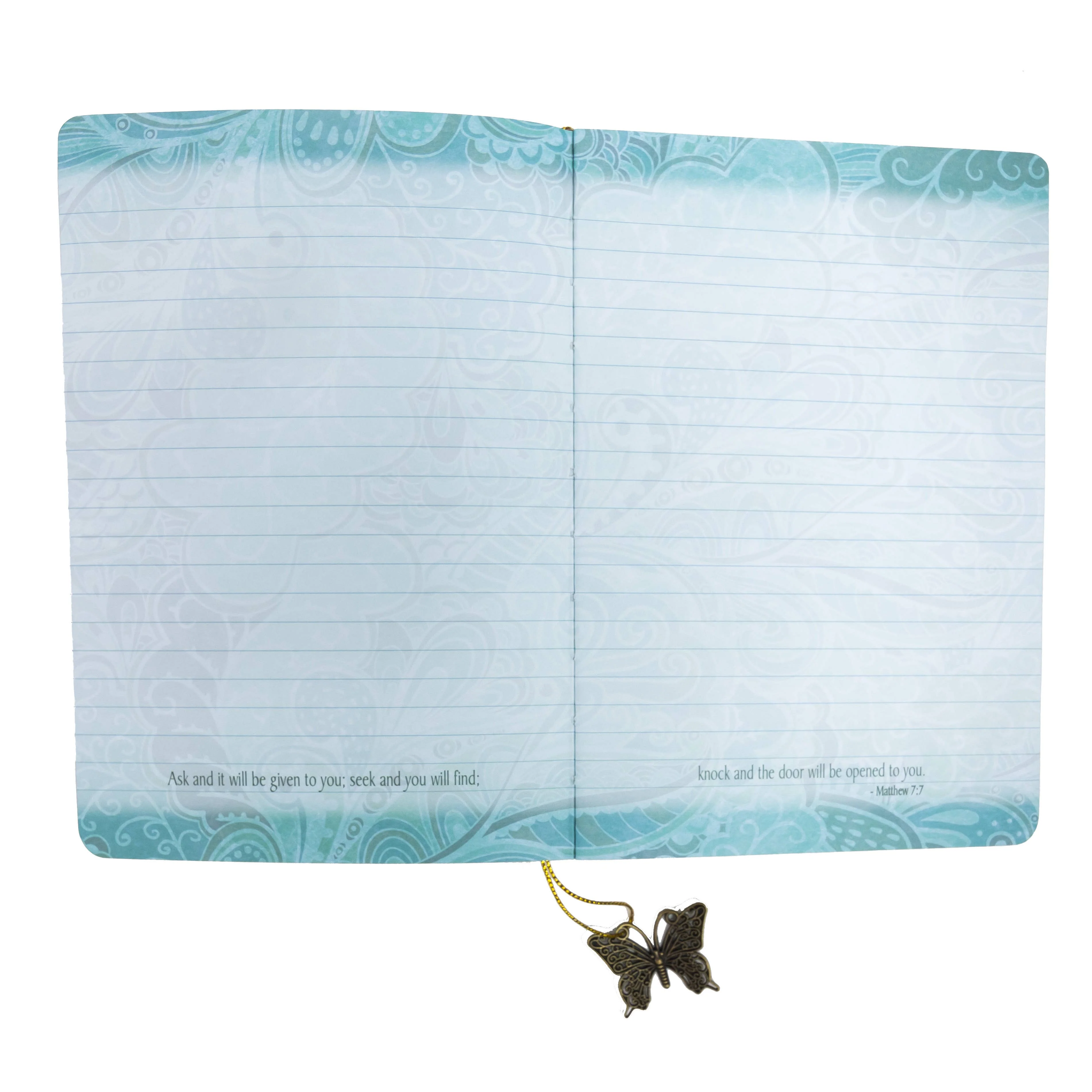 Divinity Boutique - Dangle Journal : Leather Wrapped Teal Serenity Prayer - Image 4