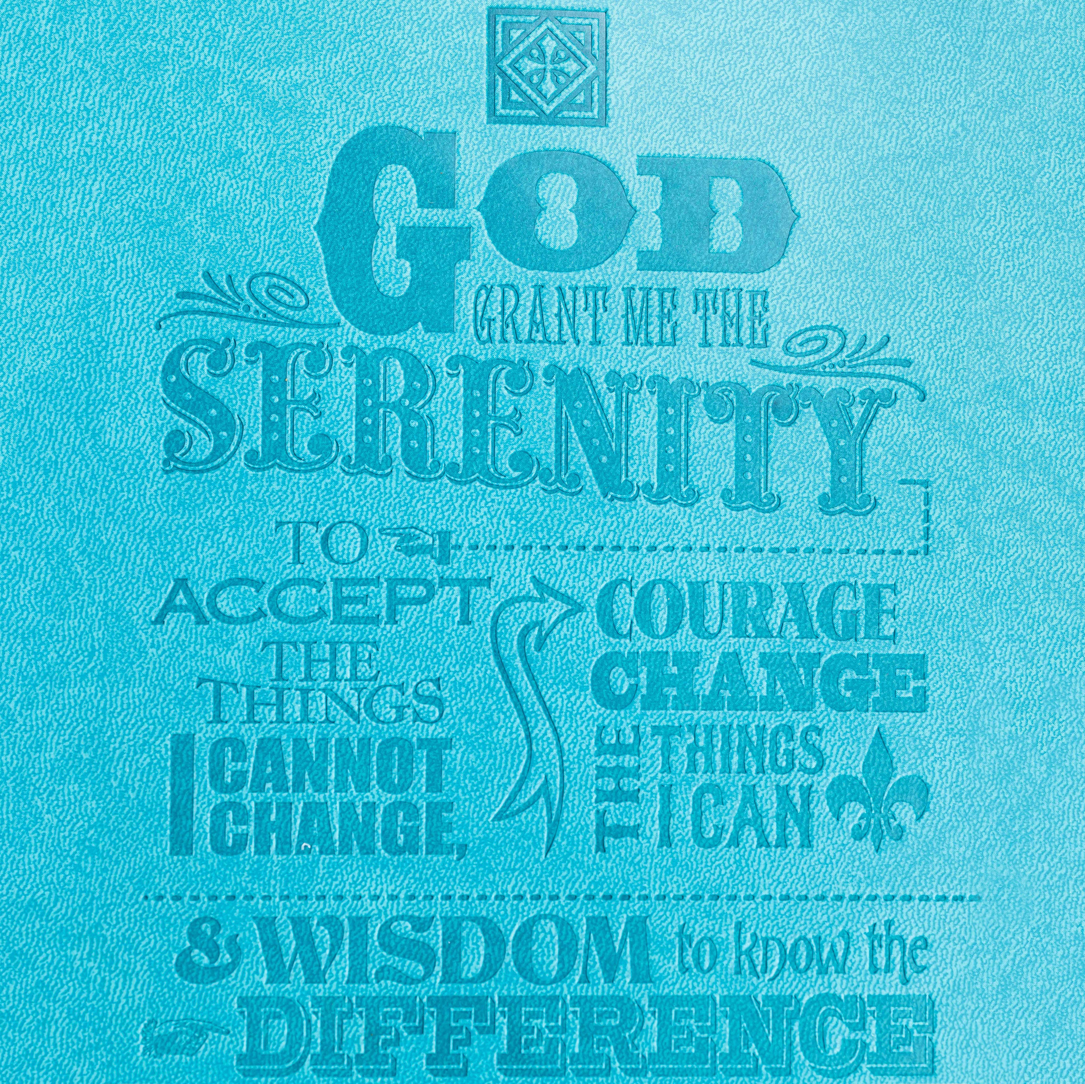 Divinity Boutique - Dangle Journal : Leather Wrapped Teal Serenity Prayer - Image 6