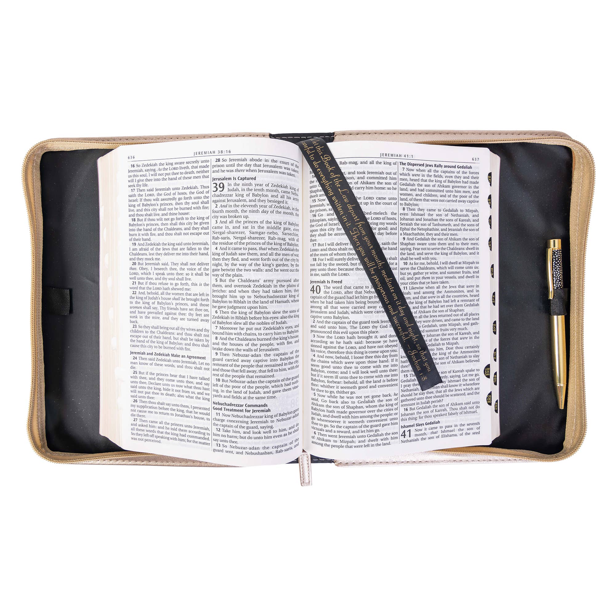Divine Details: Bible Cover - Black & White Floral - Image 5