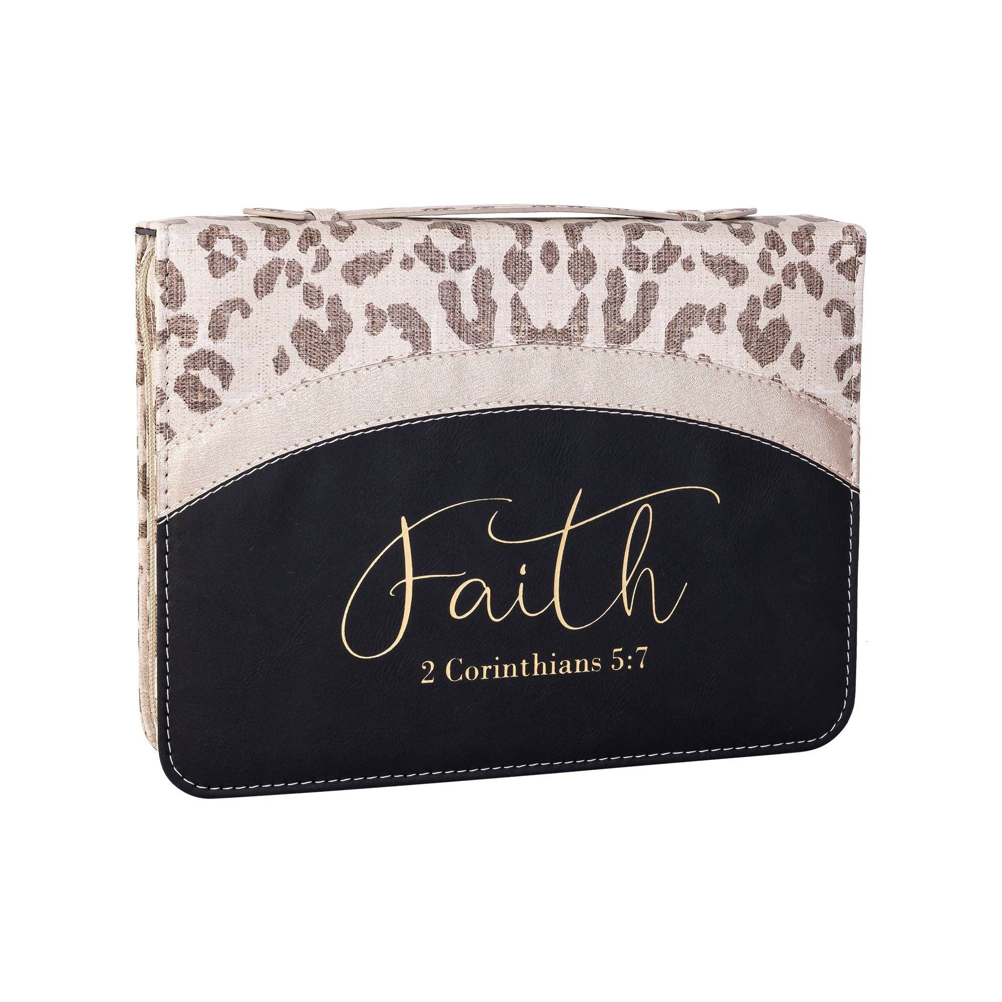 Divinity Boutique - Divine Details: Bible Cover - Leopard w/Metallic Gold
