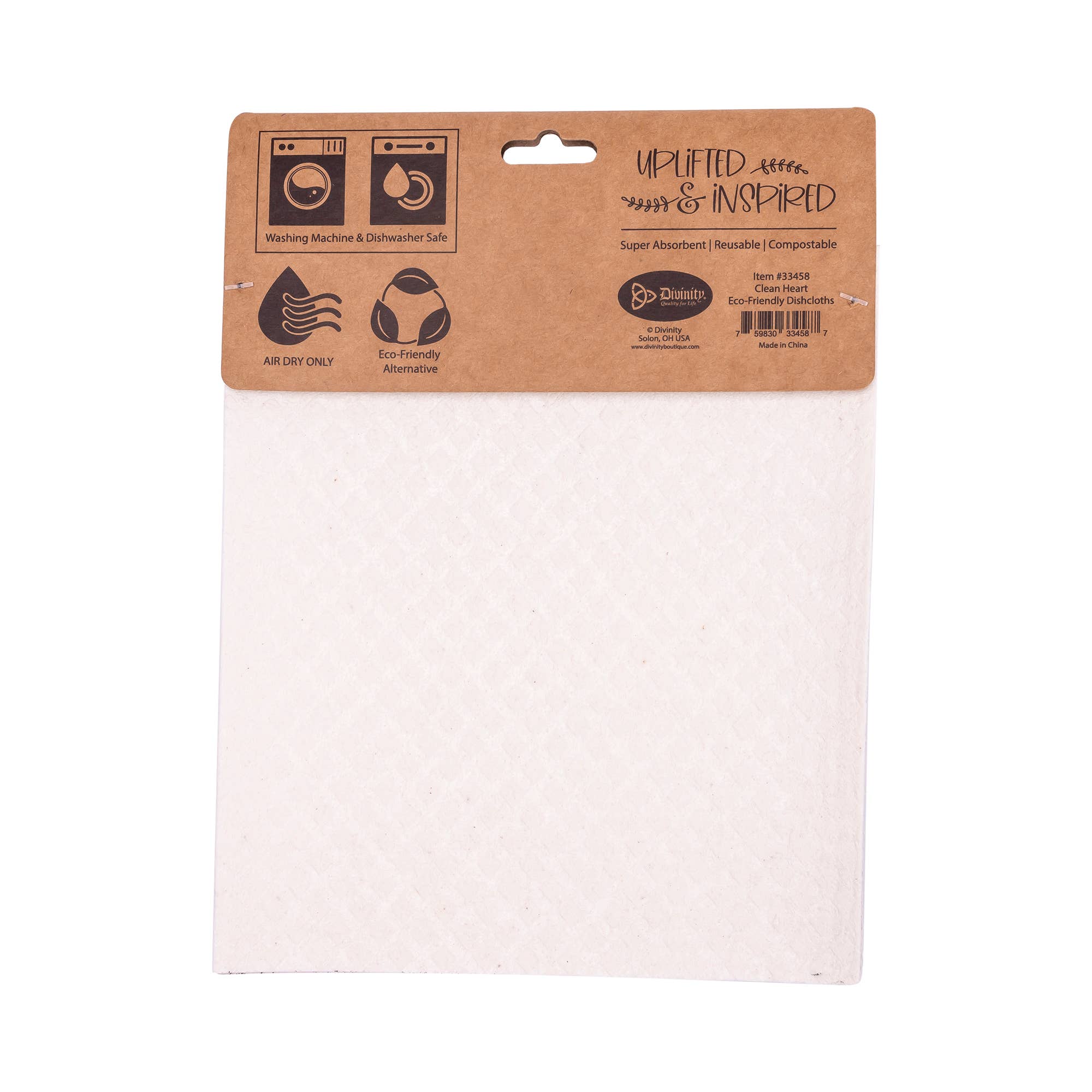Divinity Boutique - ECO Friendly Dishcloth Set: A Clean Heart, Psalm 51:10 - Image 6