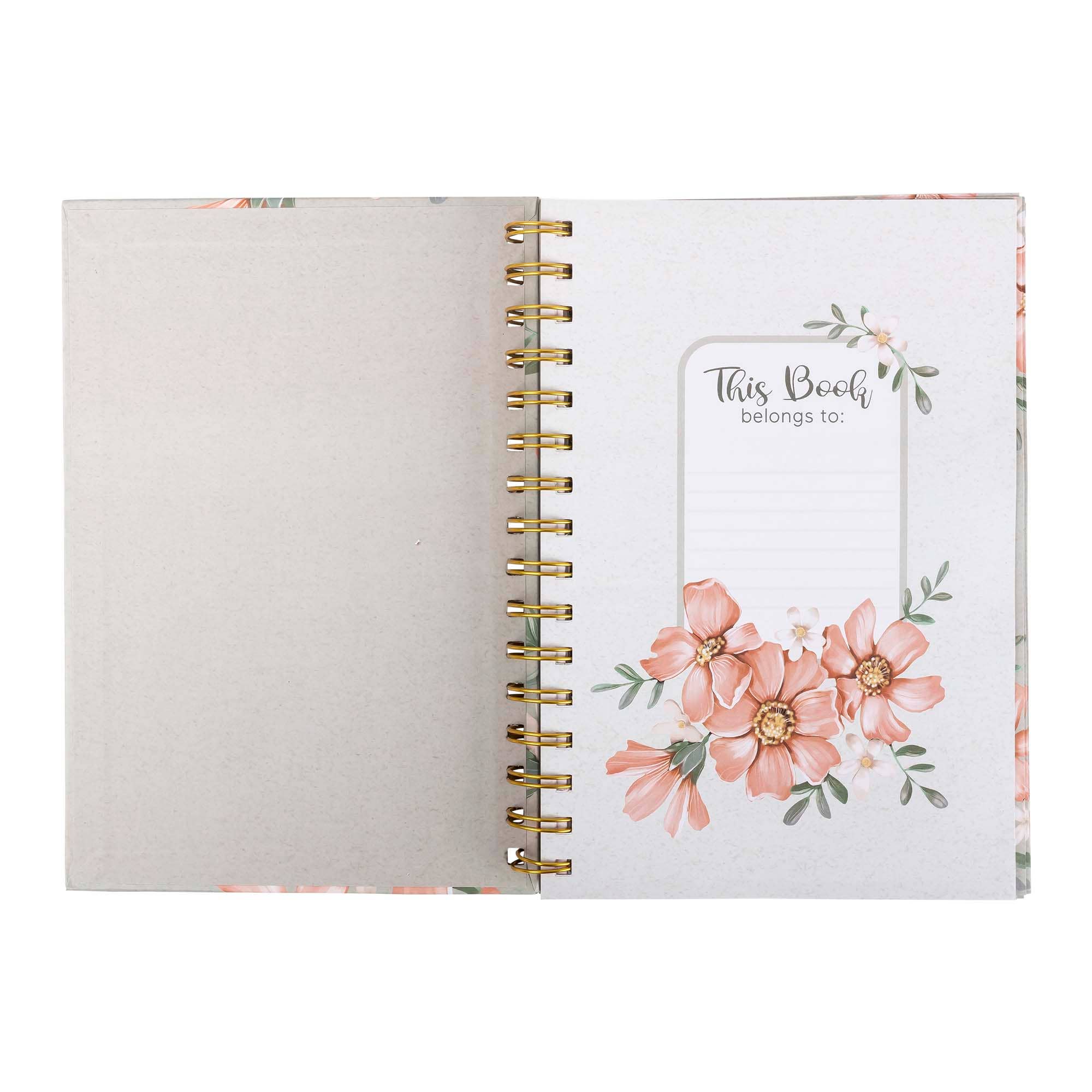 Guided Journal: Sage & Peach Flowers (John 1:16) - Image 3