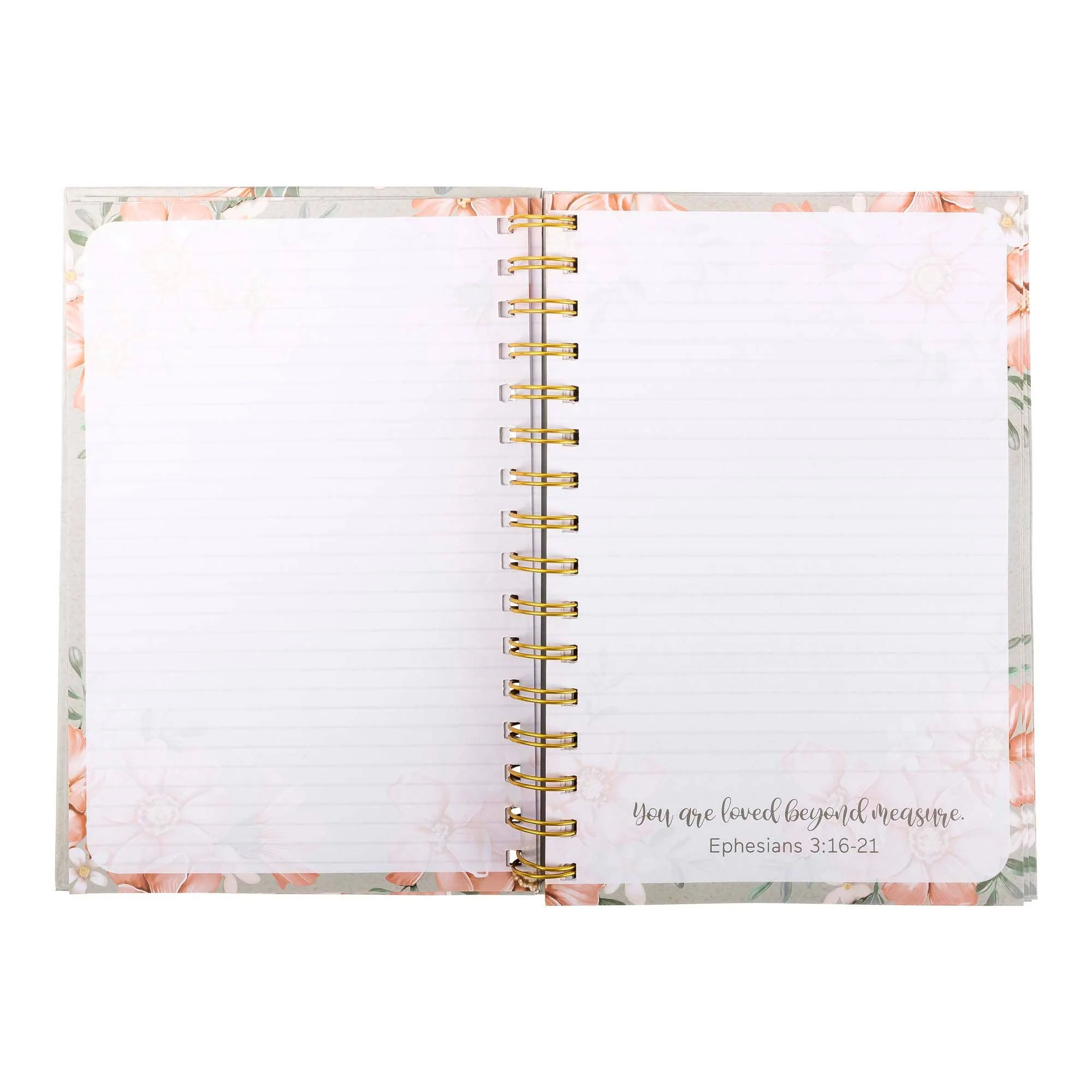 Guided Journal: Sage & Peach Flowers (John 1:16) - Image 6