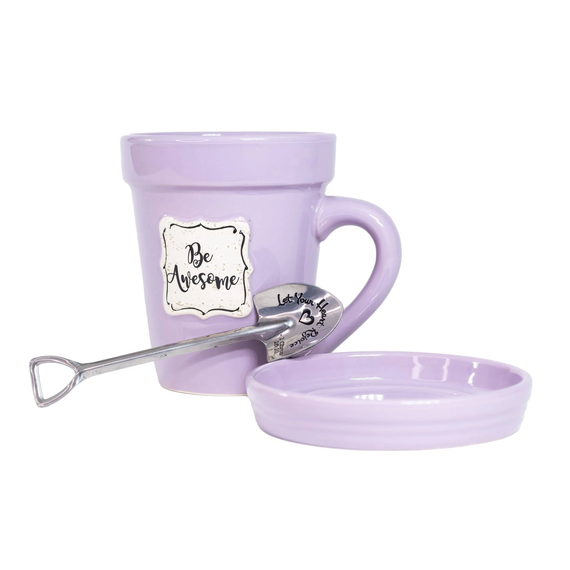 Divinity Boutique - Lilac Flower Pot Mug w/Scripture - Be Awesome - Image 4