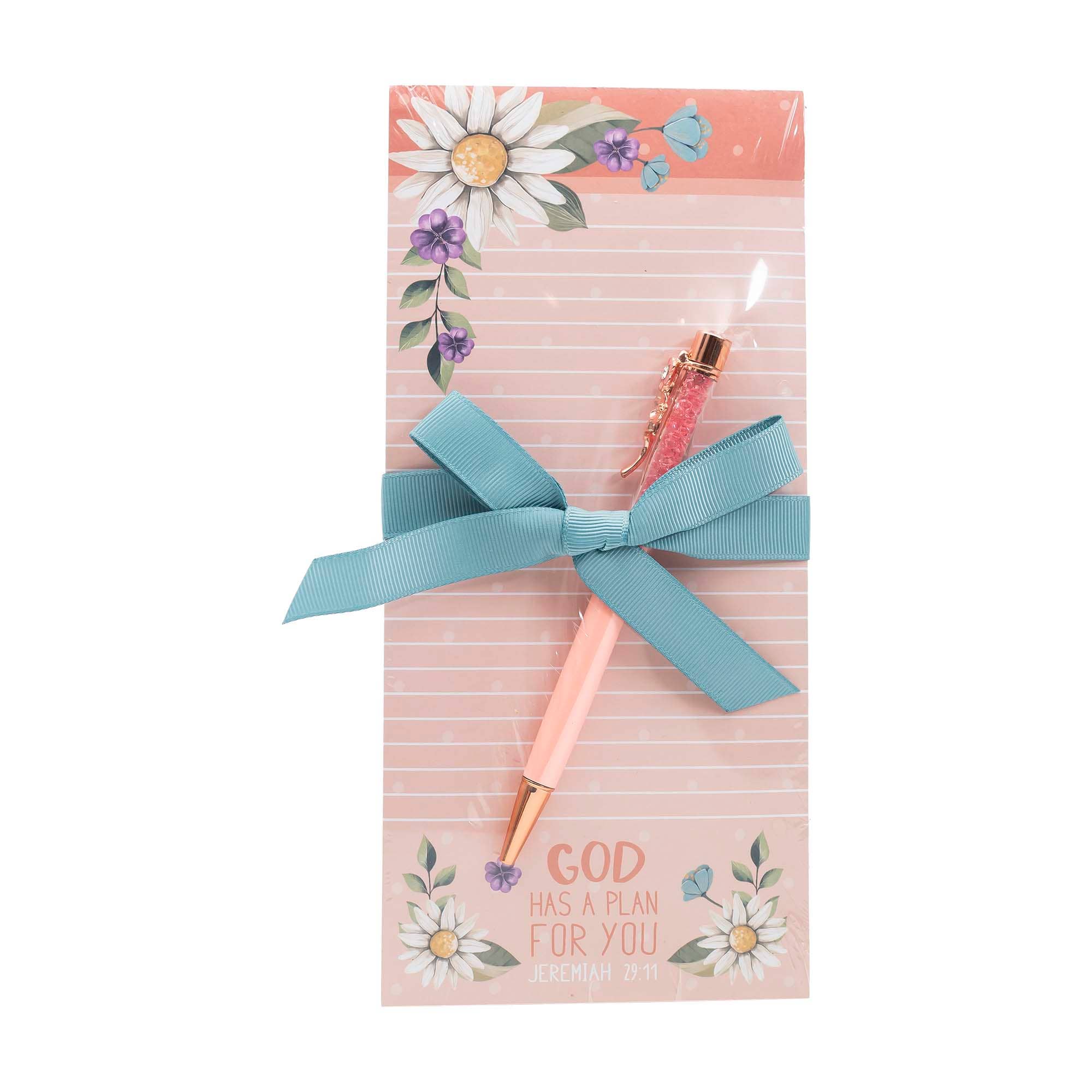 Divinity Boutique - Listpad w/Pen: Pink Floral (Jeremiah 29:11) - Image 4