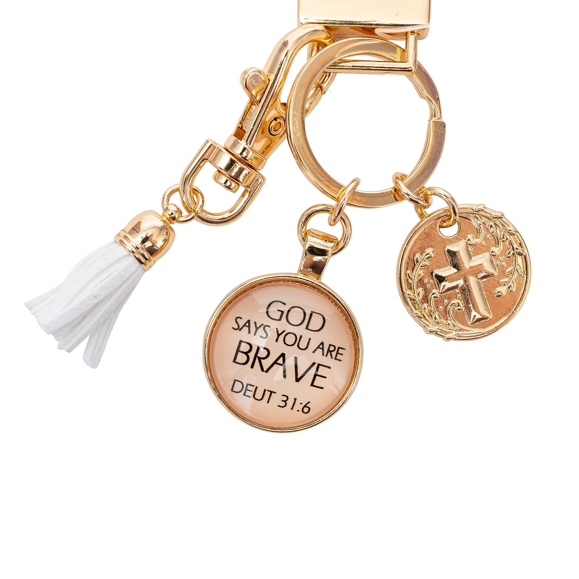 Wristlet Keychain: Brave Deuteronomy 3:16 - Image 2