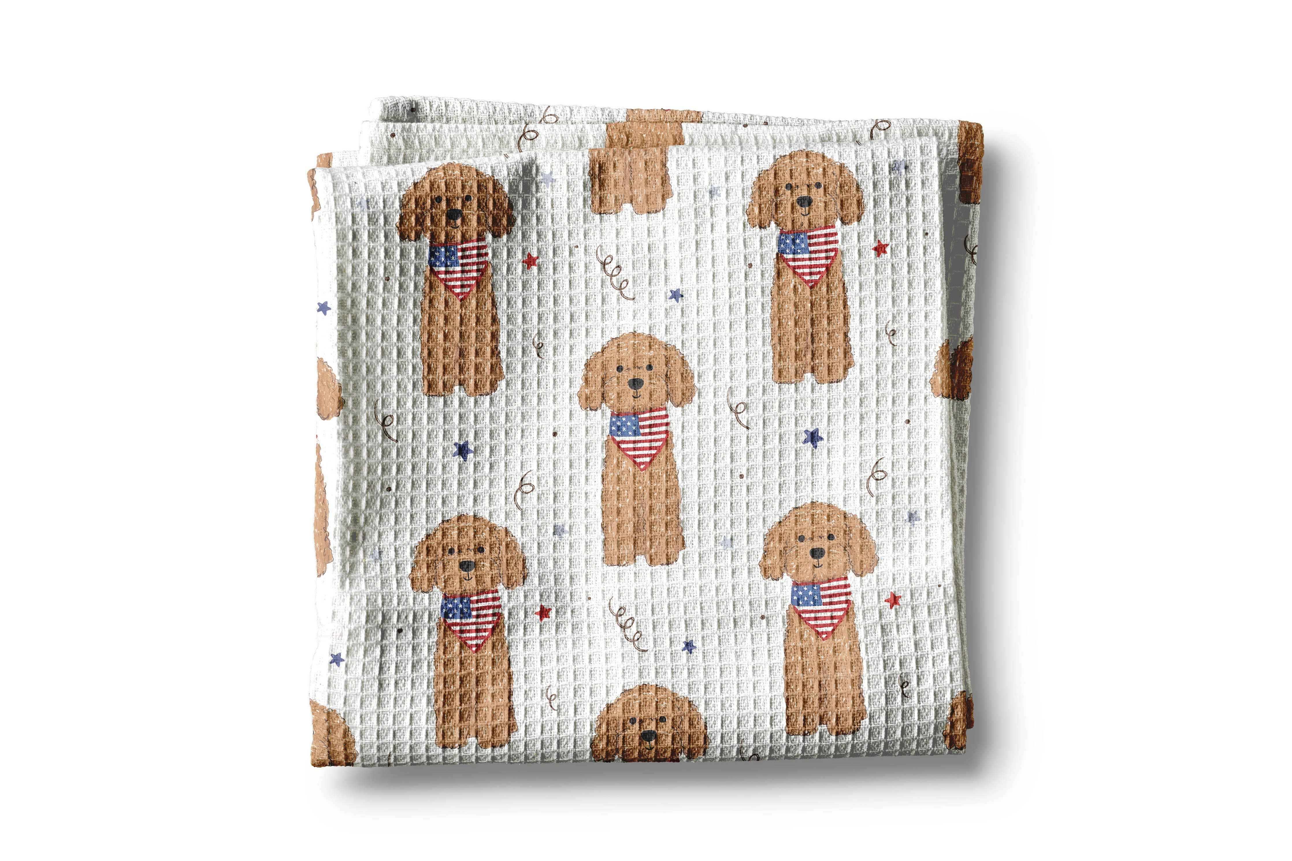 Dog Patriotic Kitchen Towel