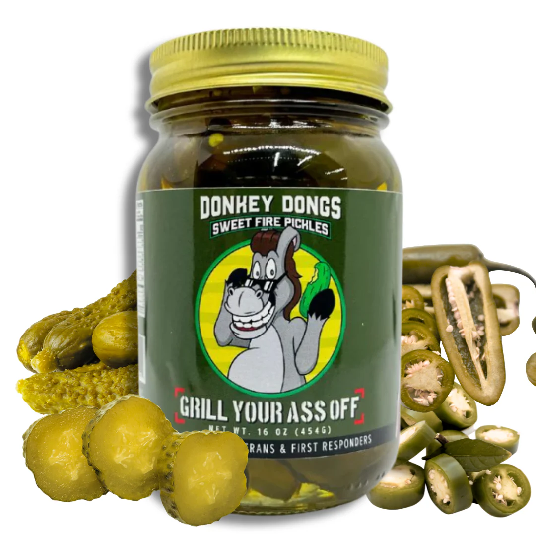 Donkey Dongs Sweet Fire Pickles - Spicy Pickle Chips - Image 3
