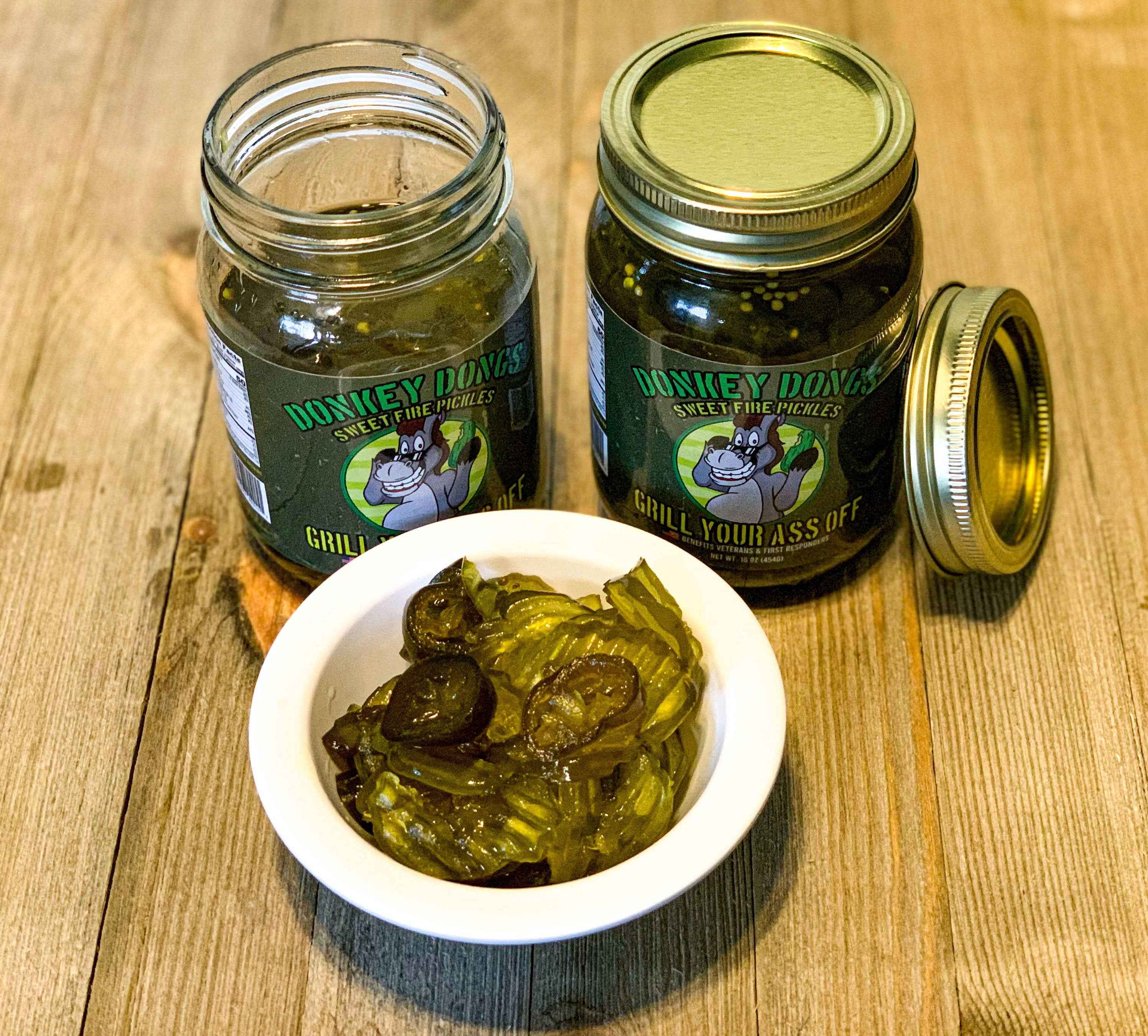Donkey Dongs Sweet Fire Pickles - Spicy Pickle Chips - Image 7