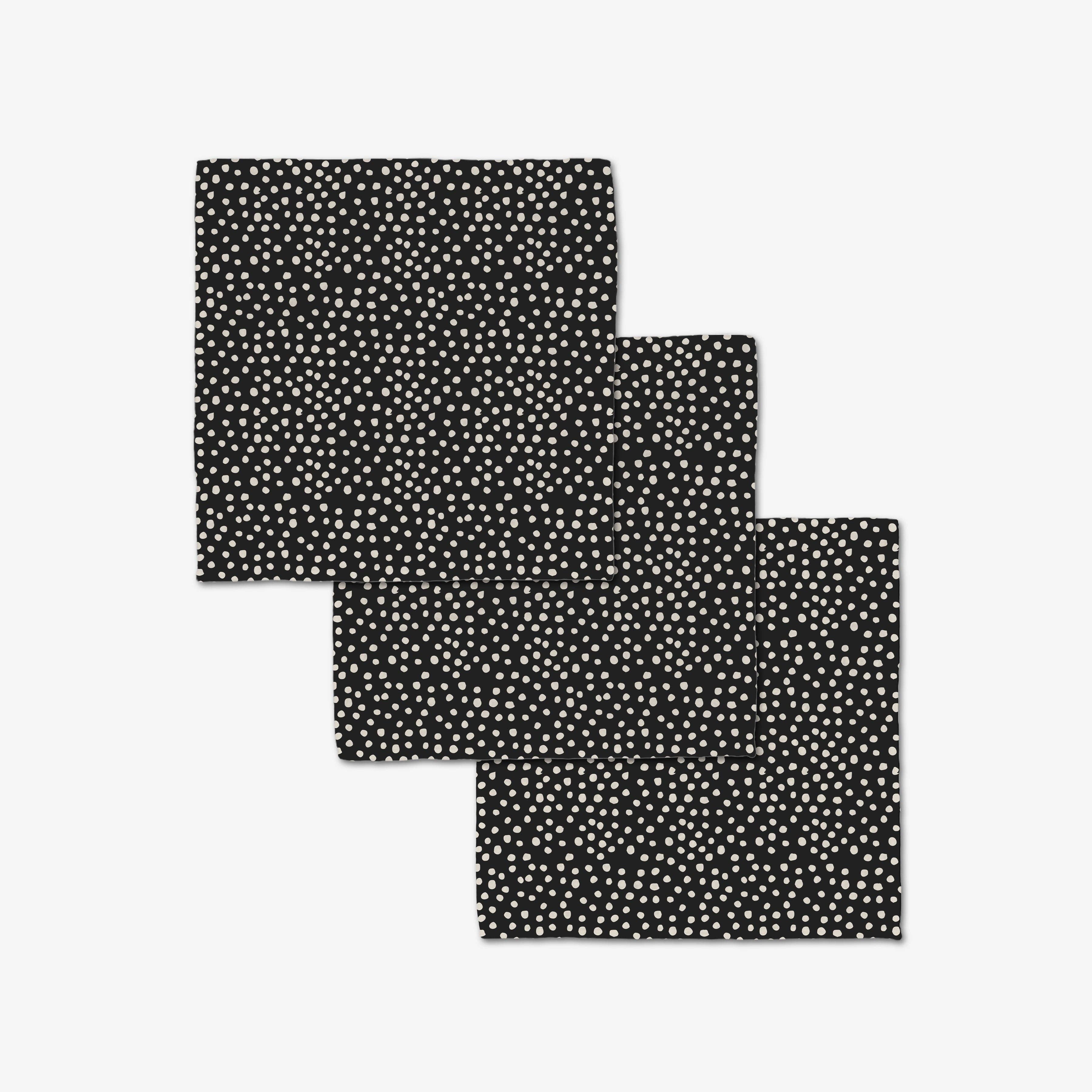 Dotty Black-Washcloth