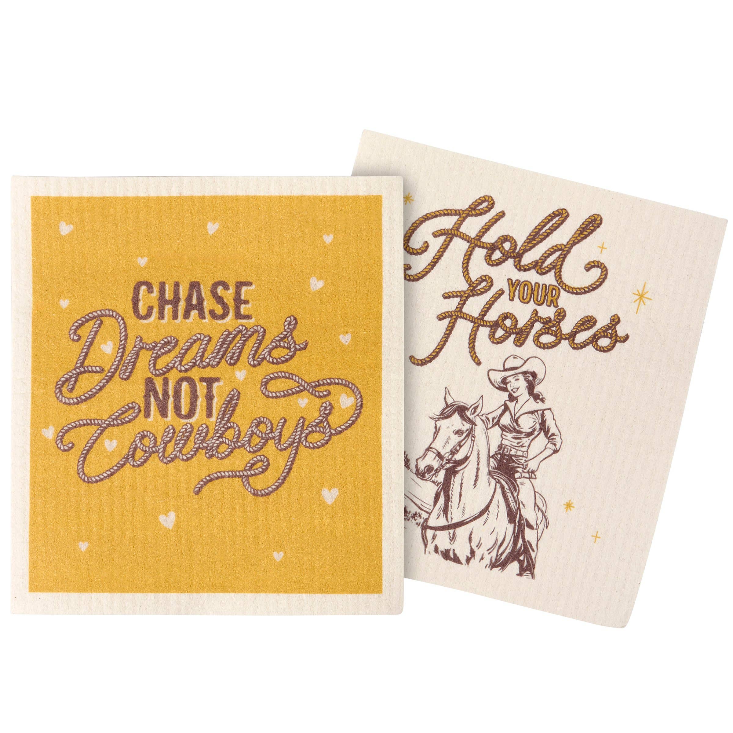 Dreams Not Cowboys Swedish Dishcloth Set - Image 2