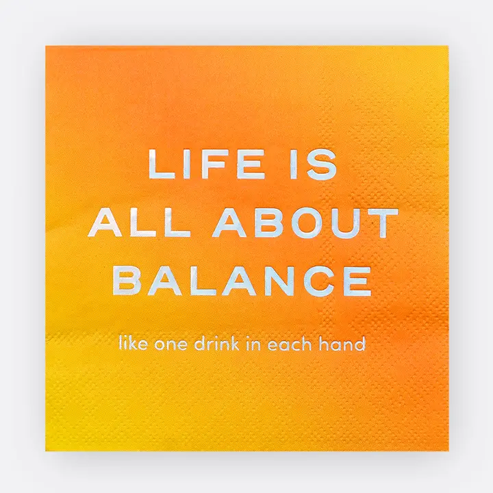 Life Balance - Beverage Paper Napkin