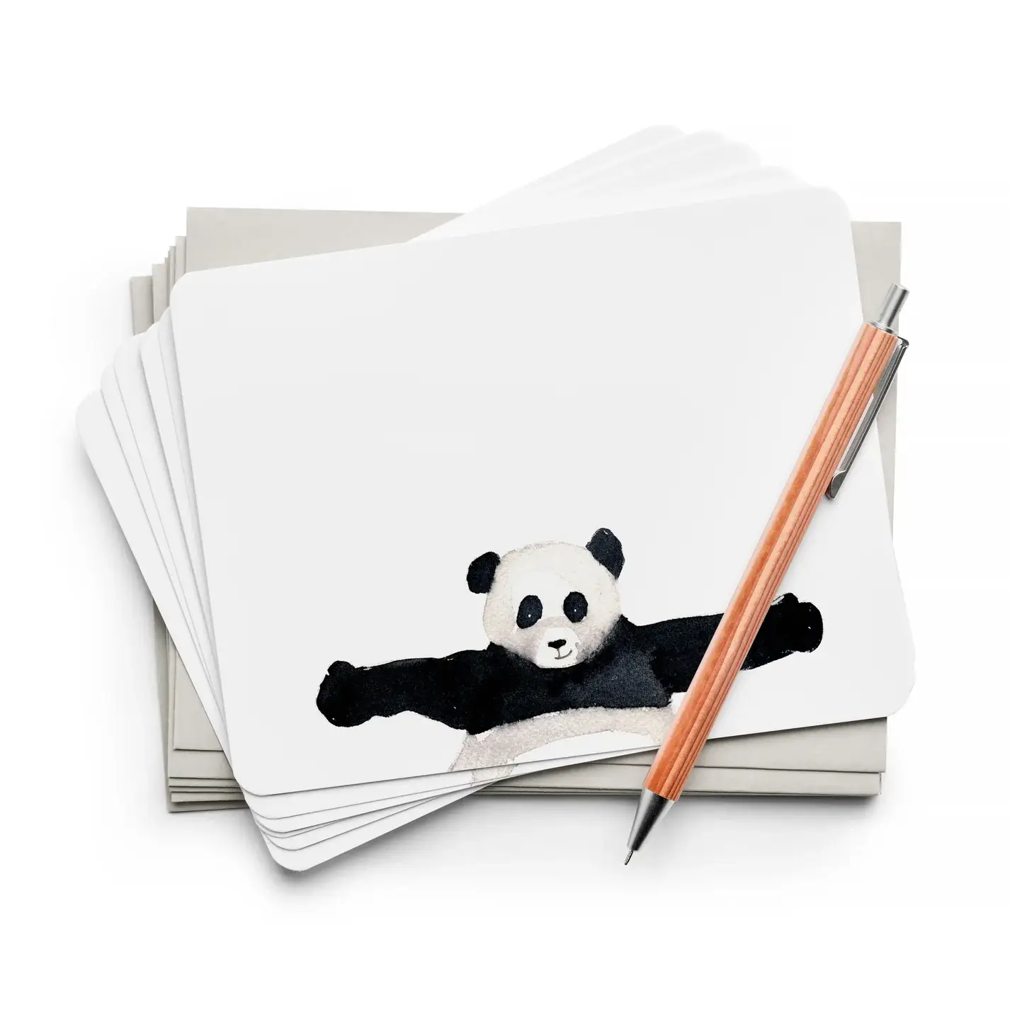 Panda Hug Flat Note Stationery (Boxed Set of 8) - Image 2