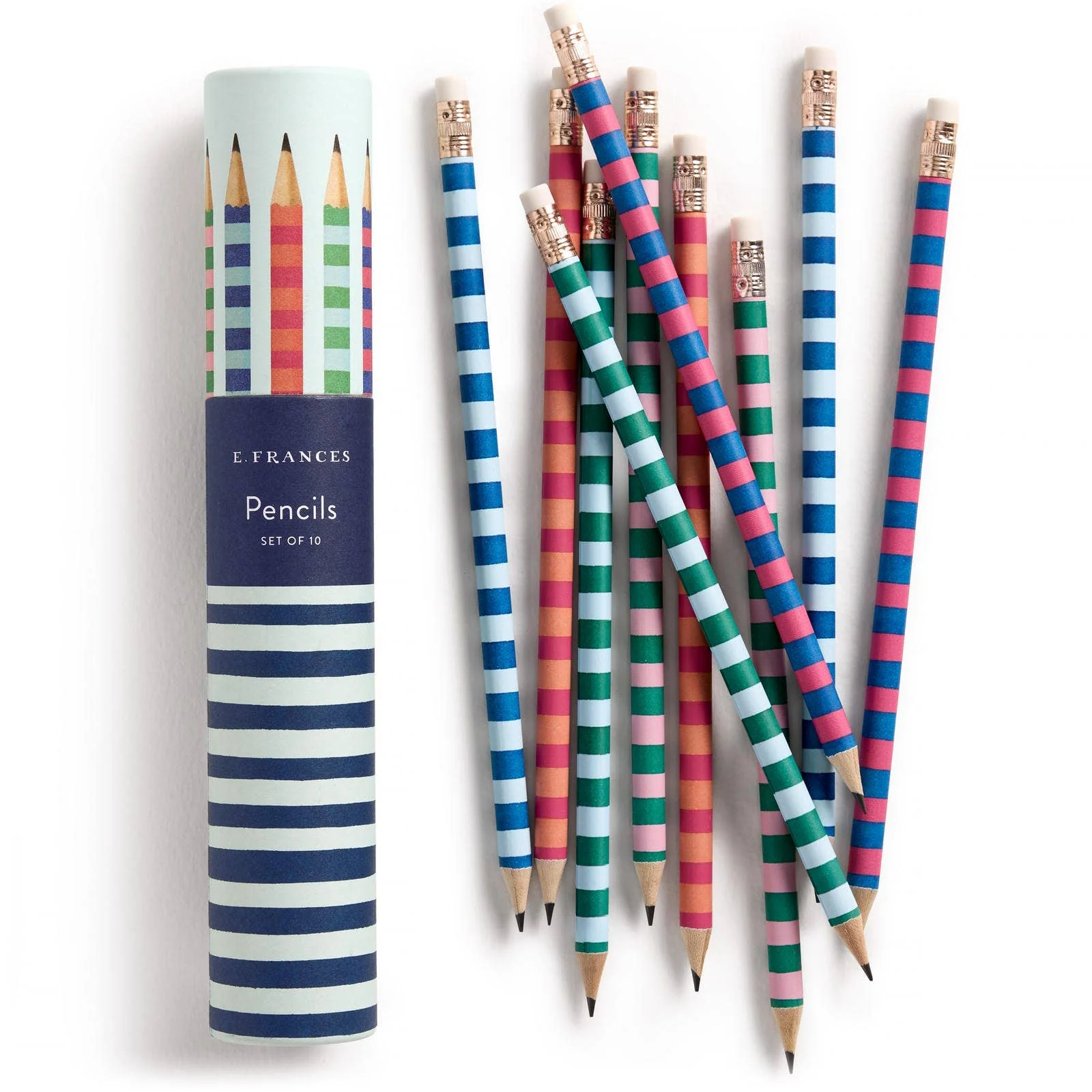 Varsity Stripes Set of 10 Pencils - Image 2