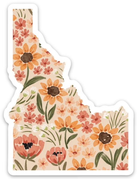 Idaho Floral State Sticker - Image 2