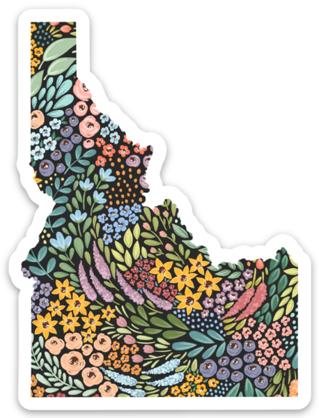 Idaho Floral State Sticker - Image 4
