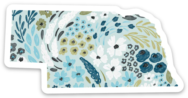 Nebraska Floral State Sticker - Image 6