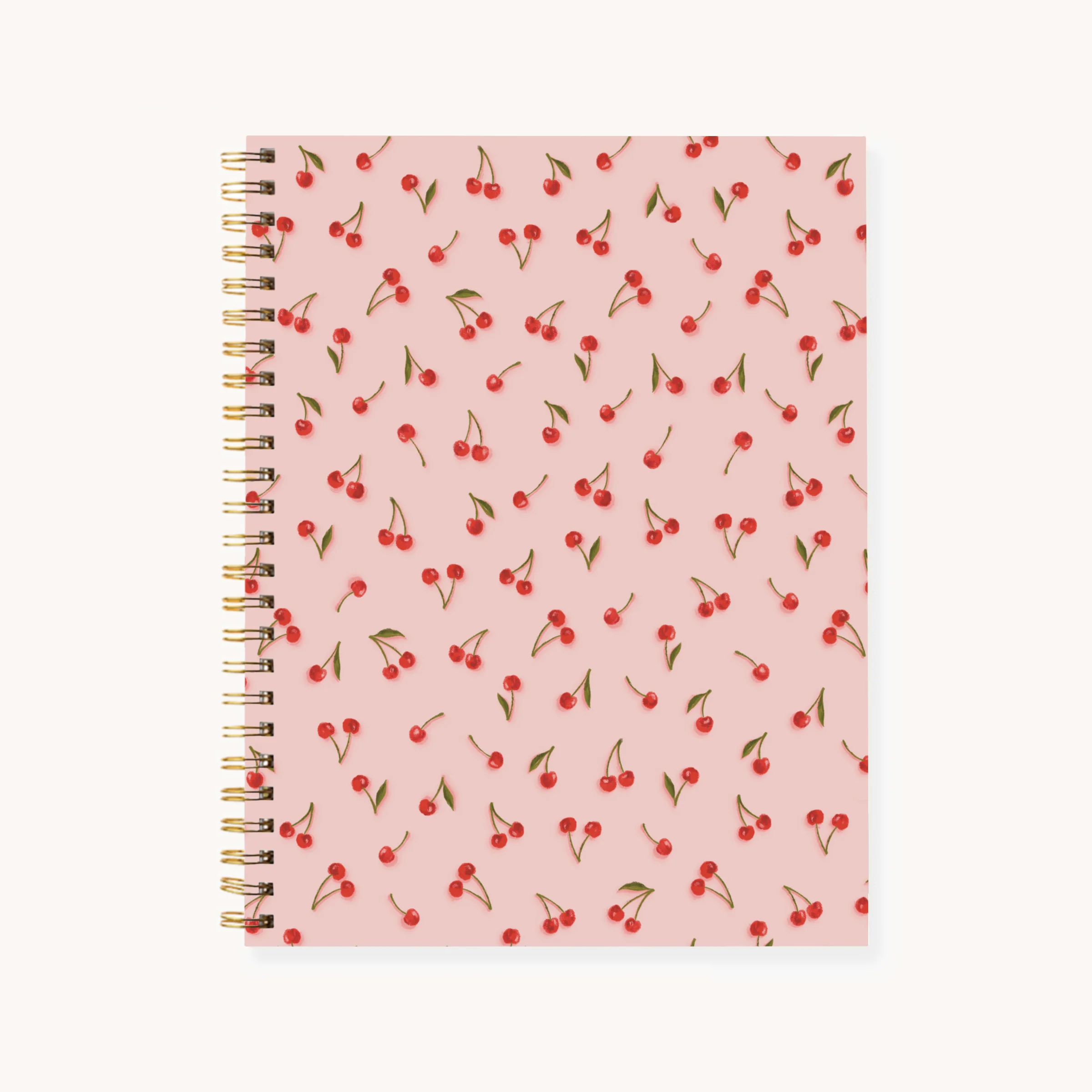 Elyse Breanne Design - Painted Cherries 7x9 Hardcover Spiral Notebook - Image 2