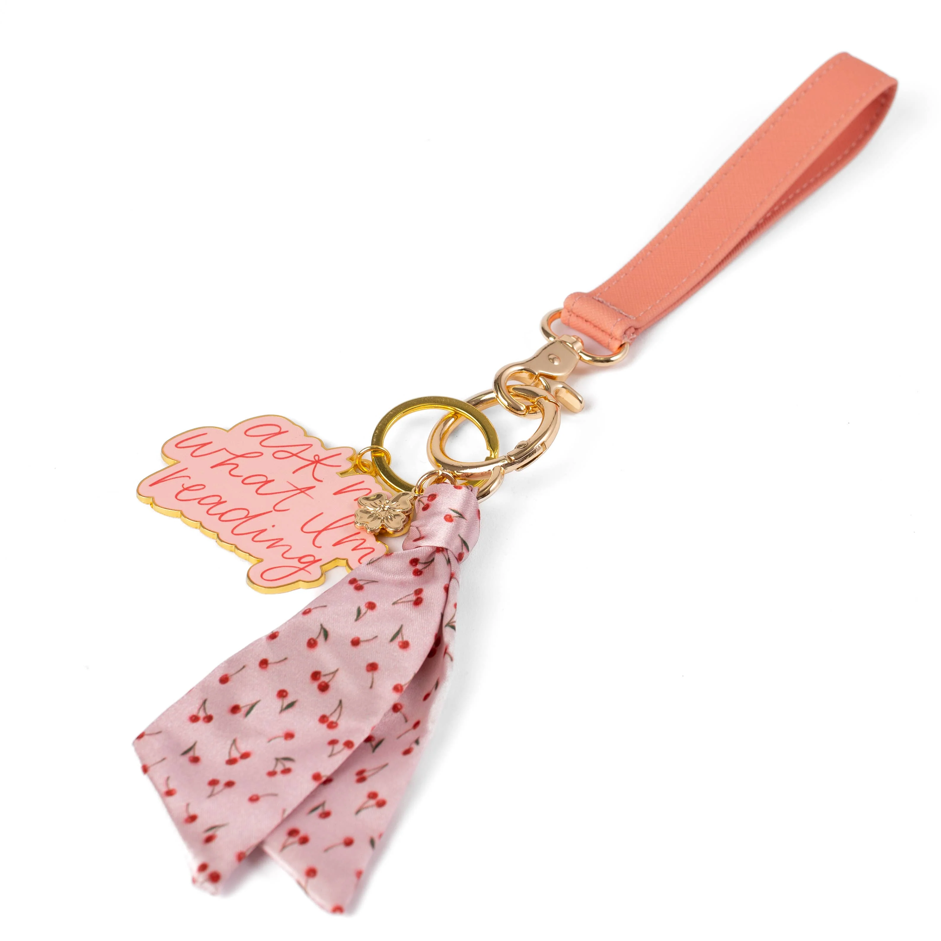 Elyse Breanne Design - Painted Cherries Satin Keychain - Image 3