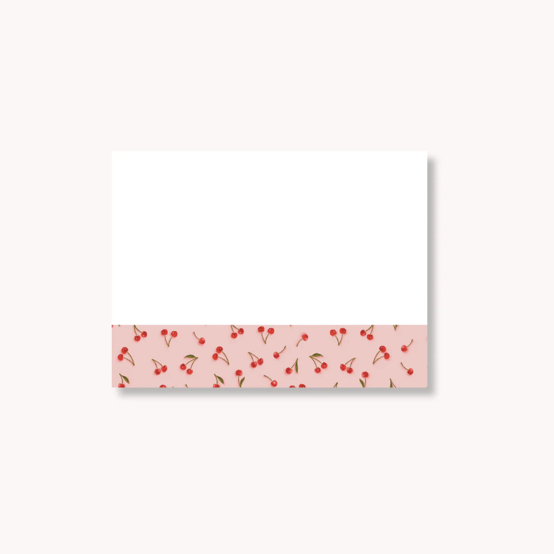 Elyse Breanne Design - Painted Cherries Sticky Note, 4x3"