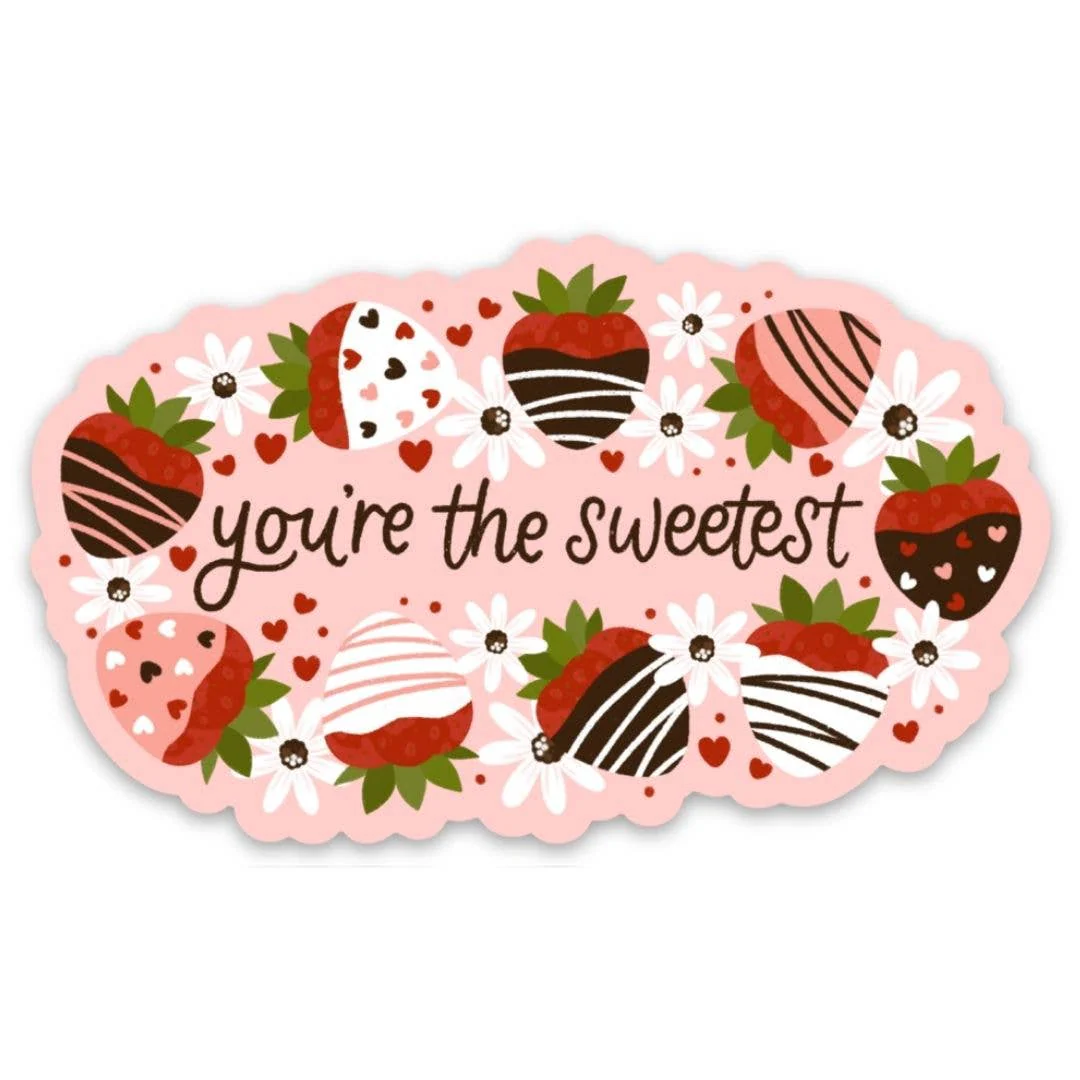 You're the Sweetest Strawberry Sticker  Valentine's - Image 2