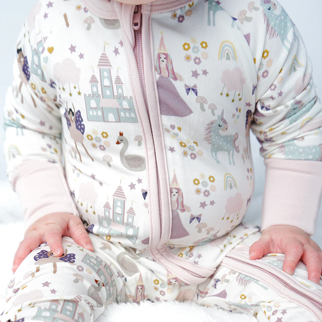 Once Upon a Time Fairytale Bamboo Convertible Baby Pajama - Image 4