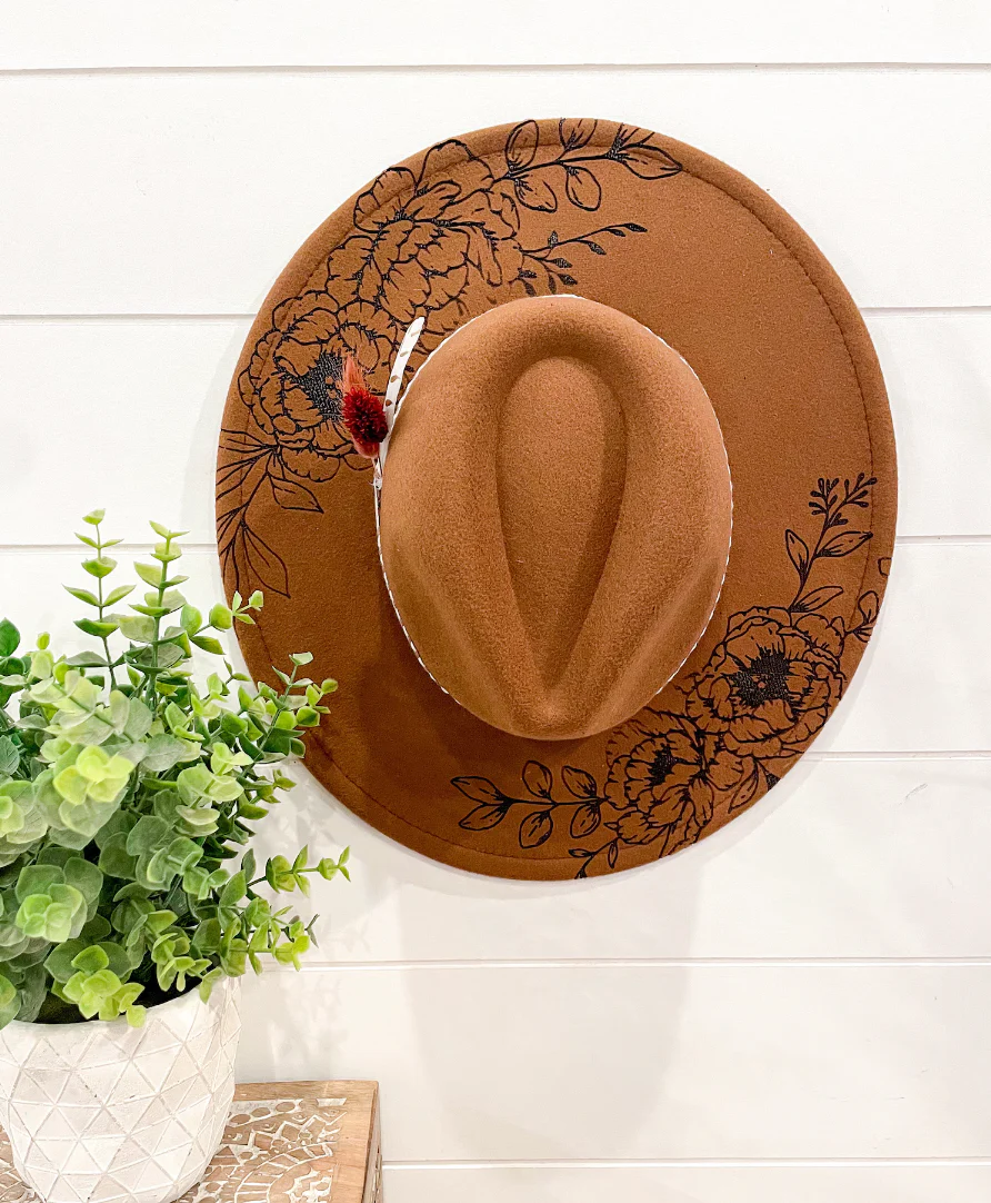 Engraved Floral Hat - Image 3