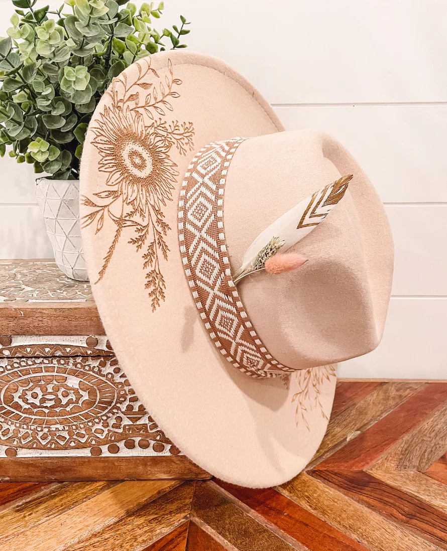 Engraved Floral Hat - Image 5