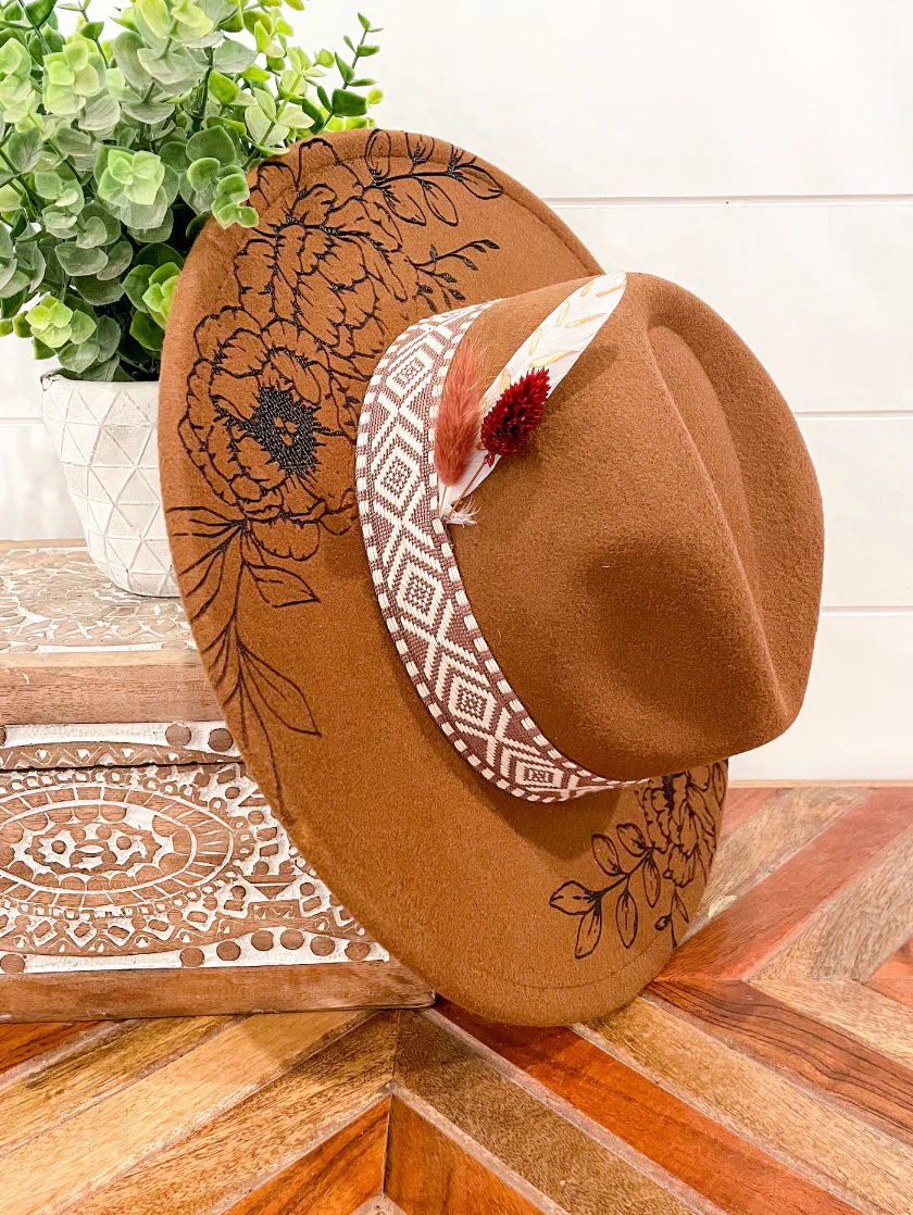 Engraved Floral Hat - Image 7