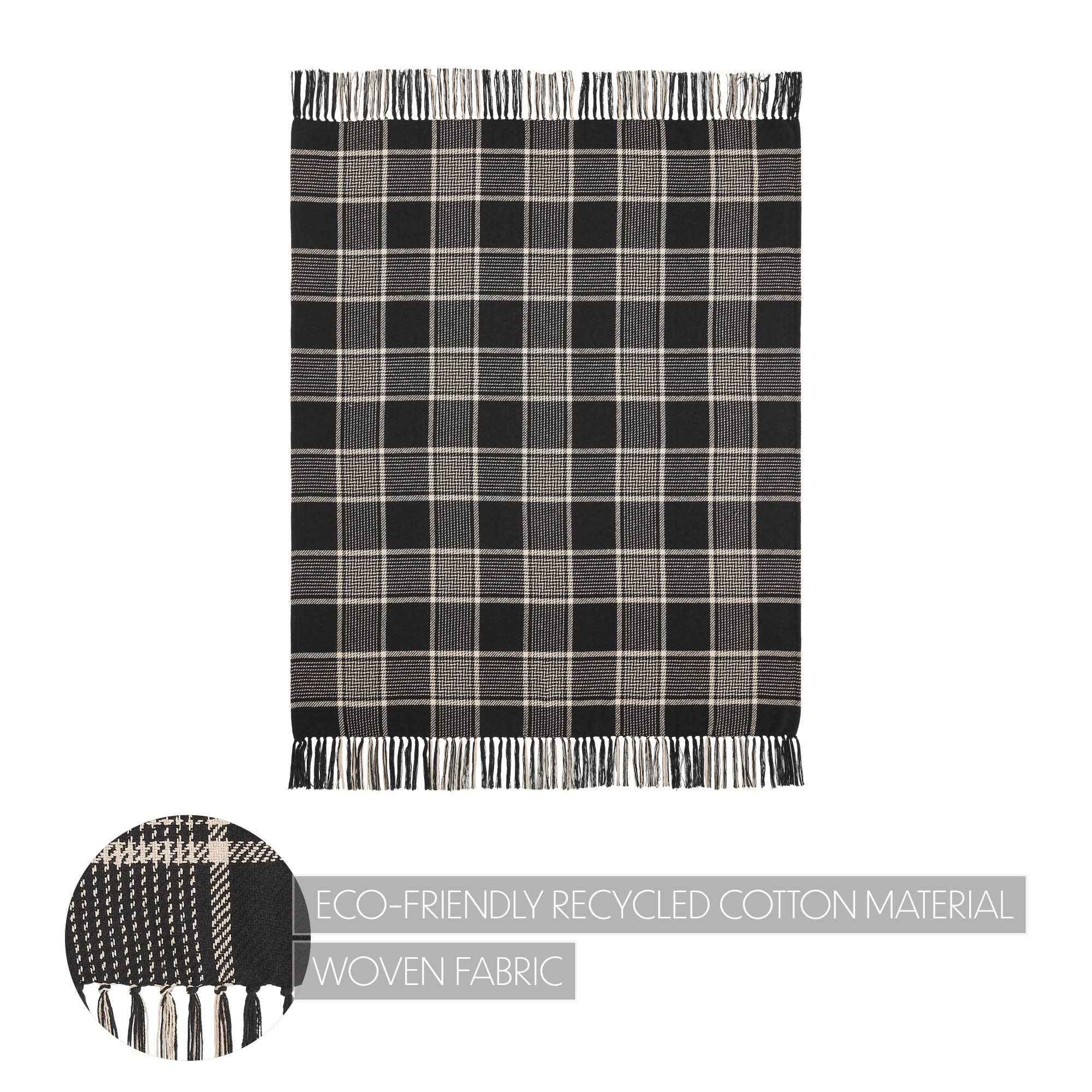 Eston Black Tan Plaid Throw 50x60 - Image 6