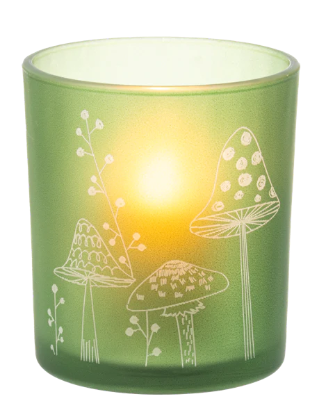 Etched Mushroom Tealight Holder - Medium