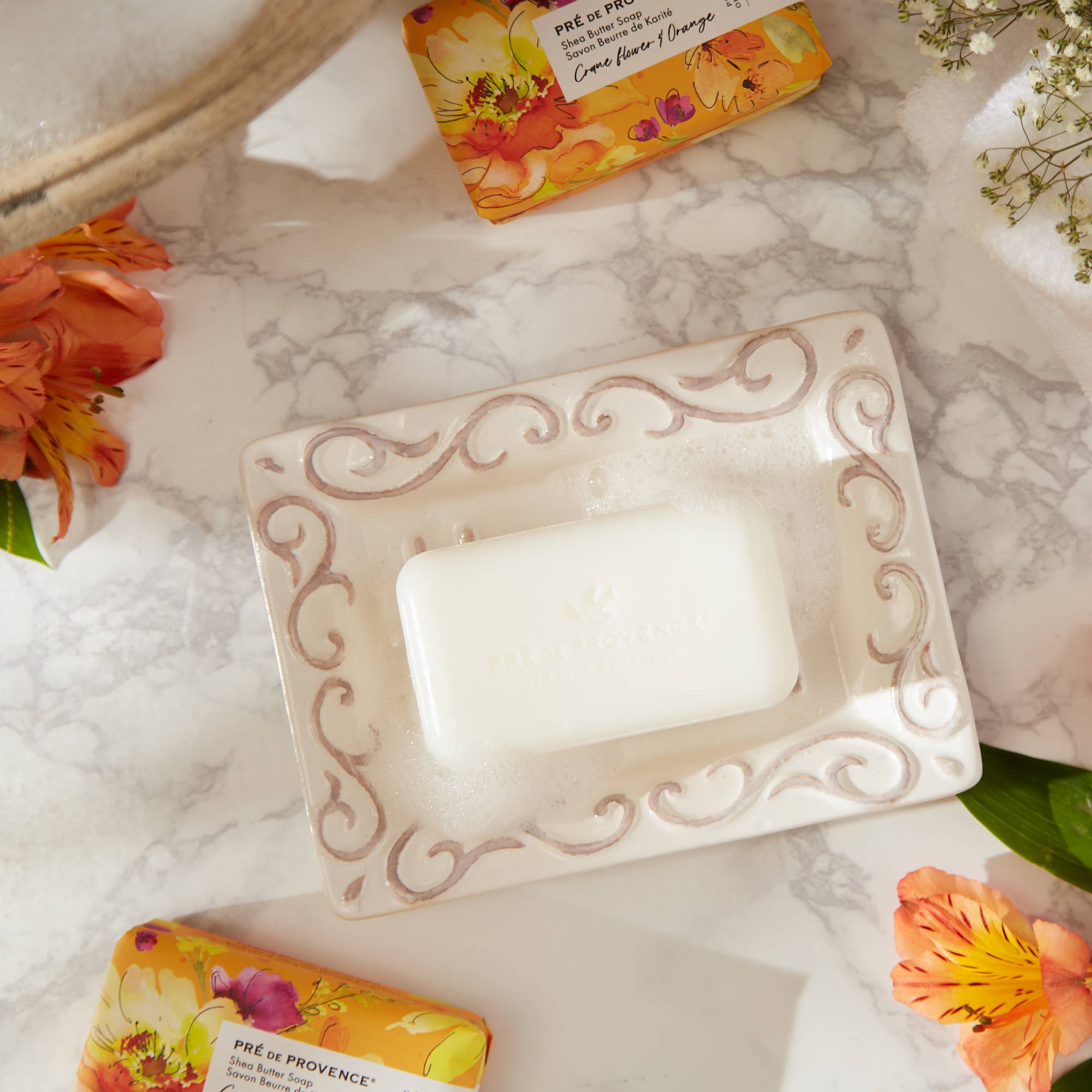 Crane Flower & Orange Soap Bar (150g) - Image 2