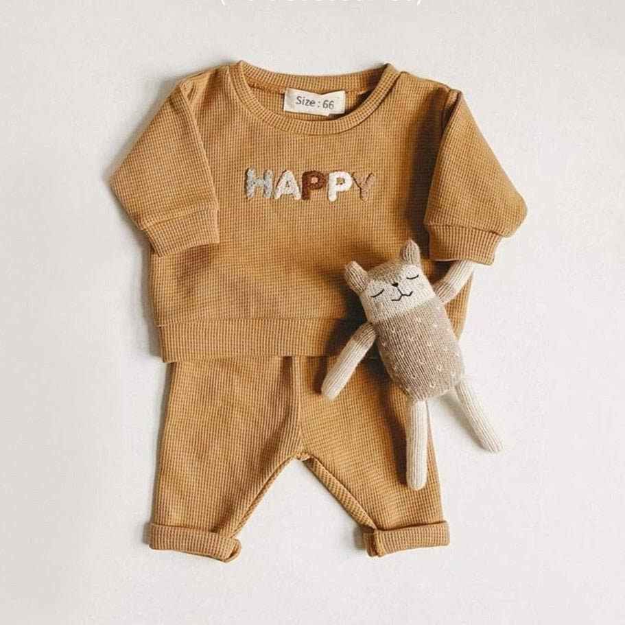 Fashion Baby Clothes Set: Mustard / 6-12M