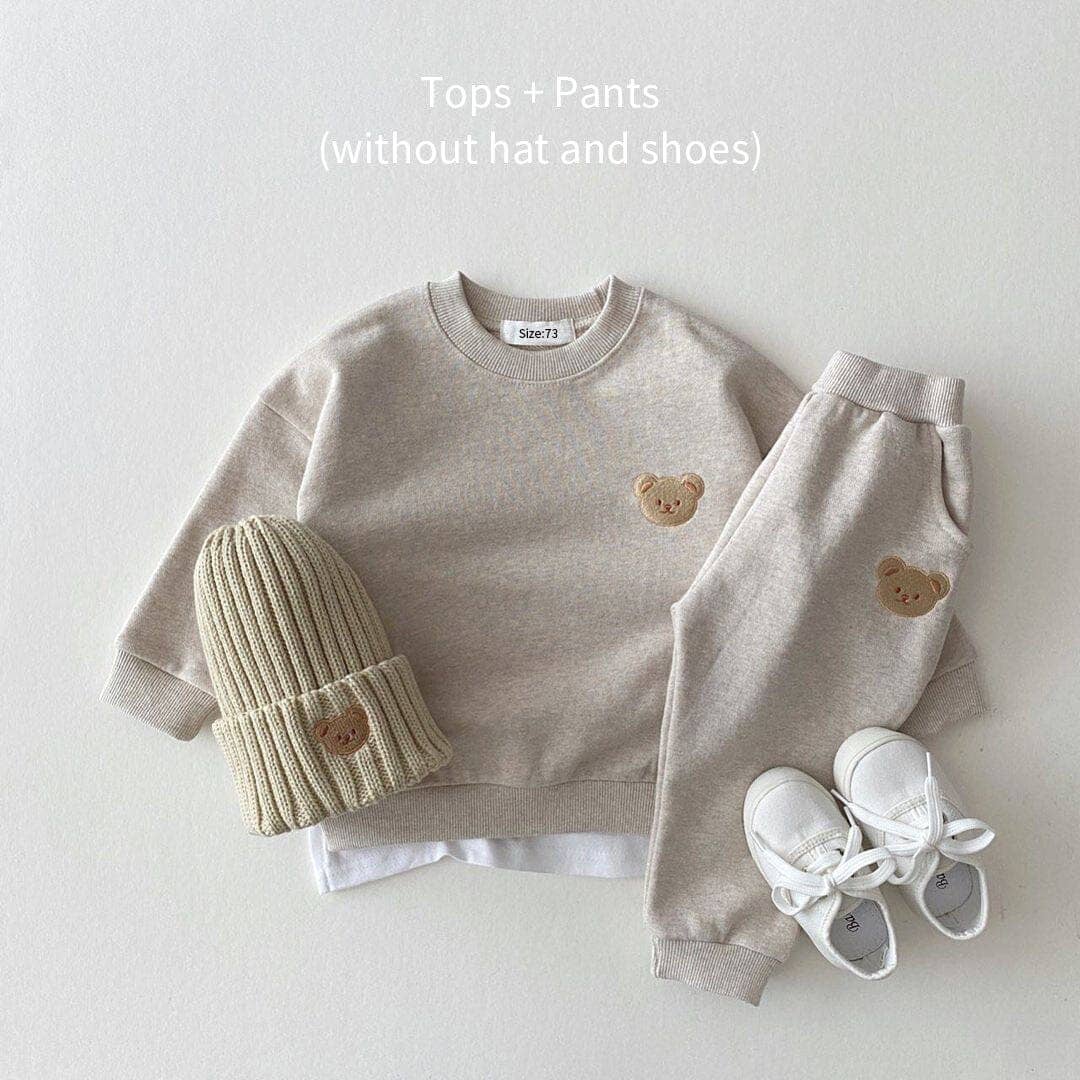 Fashion Toddler Clothes Sets: Gray / 6-9