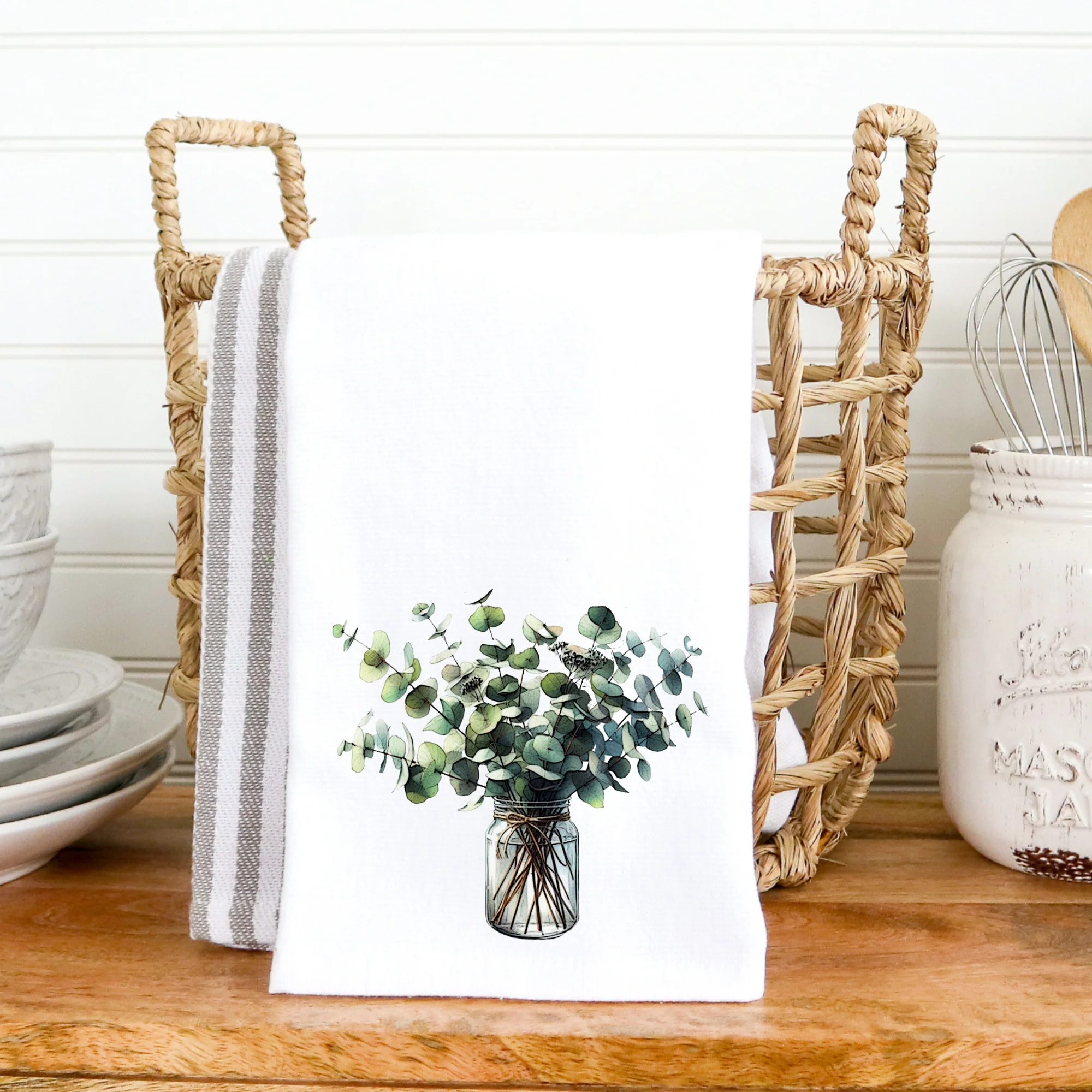 Eucalyptus Hand Towel, Botanical Bath Accent, Powder Room