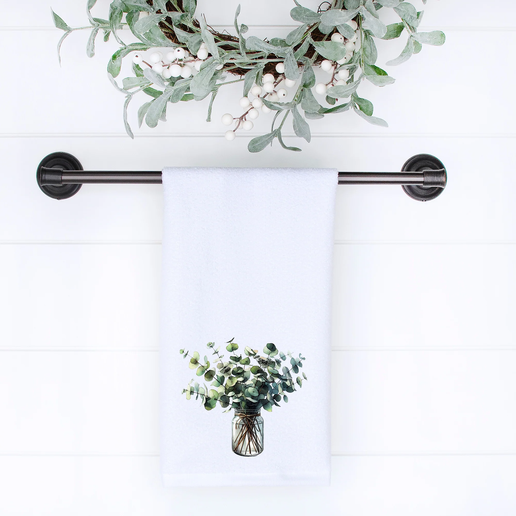 Eucalyptus Hand Towel, Botanical Bath Accent, Powder Room - Image 4