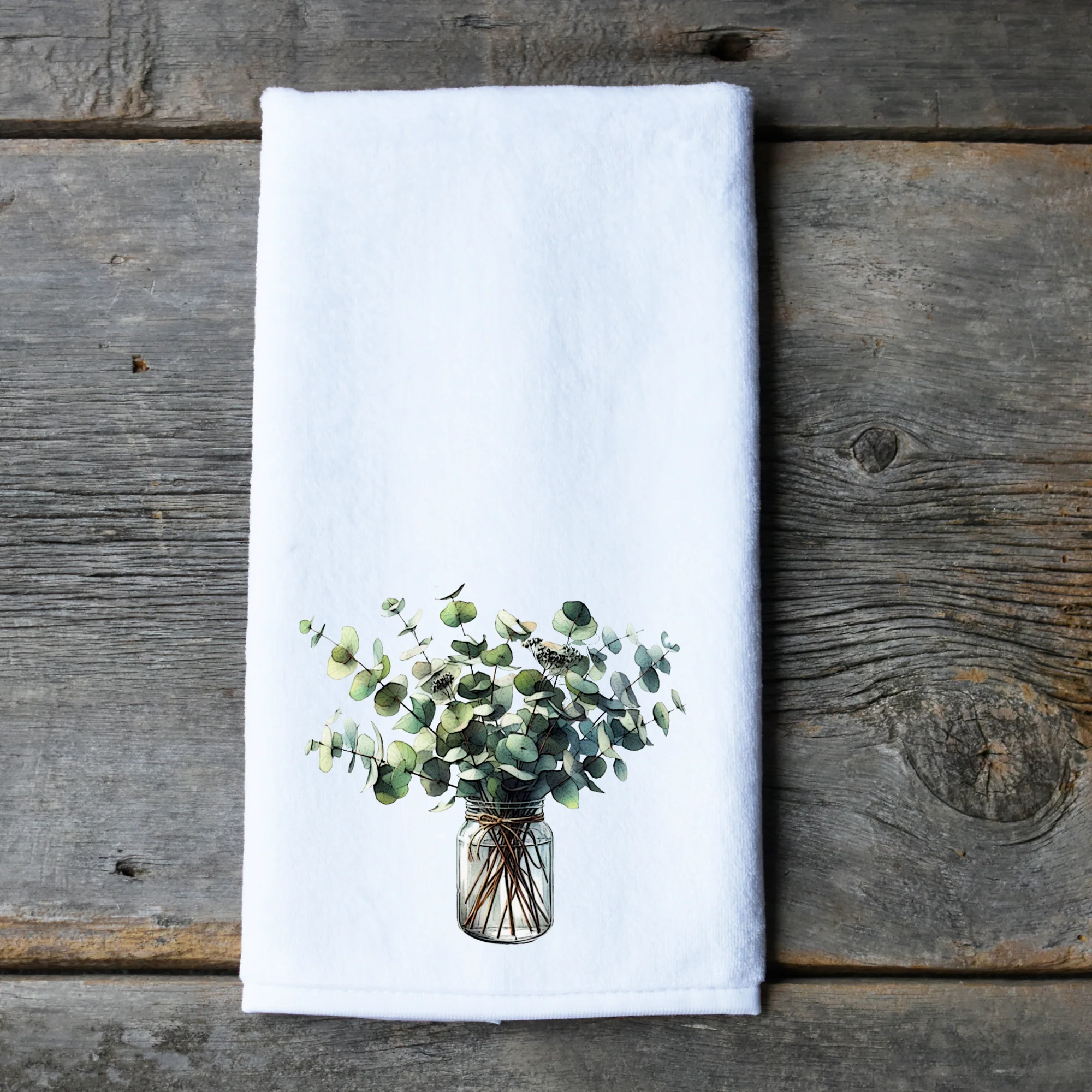 Eucalyptus Hand Towel, Botanical Bath Accent, Powder Room - Image 8