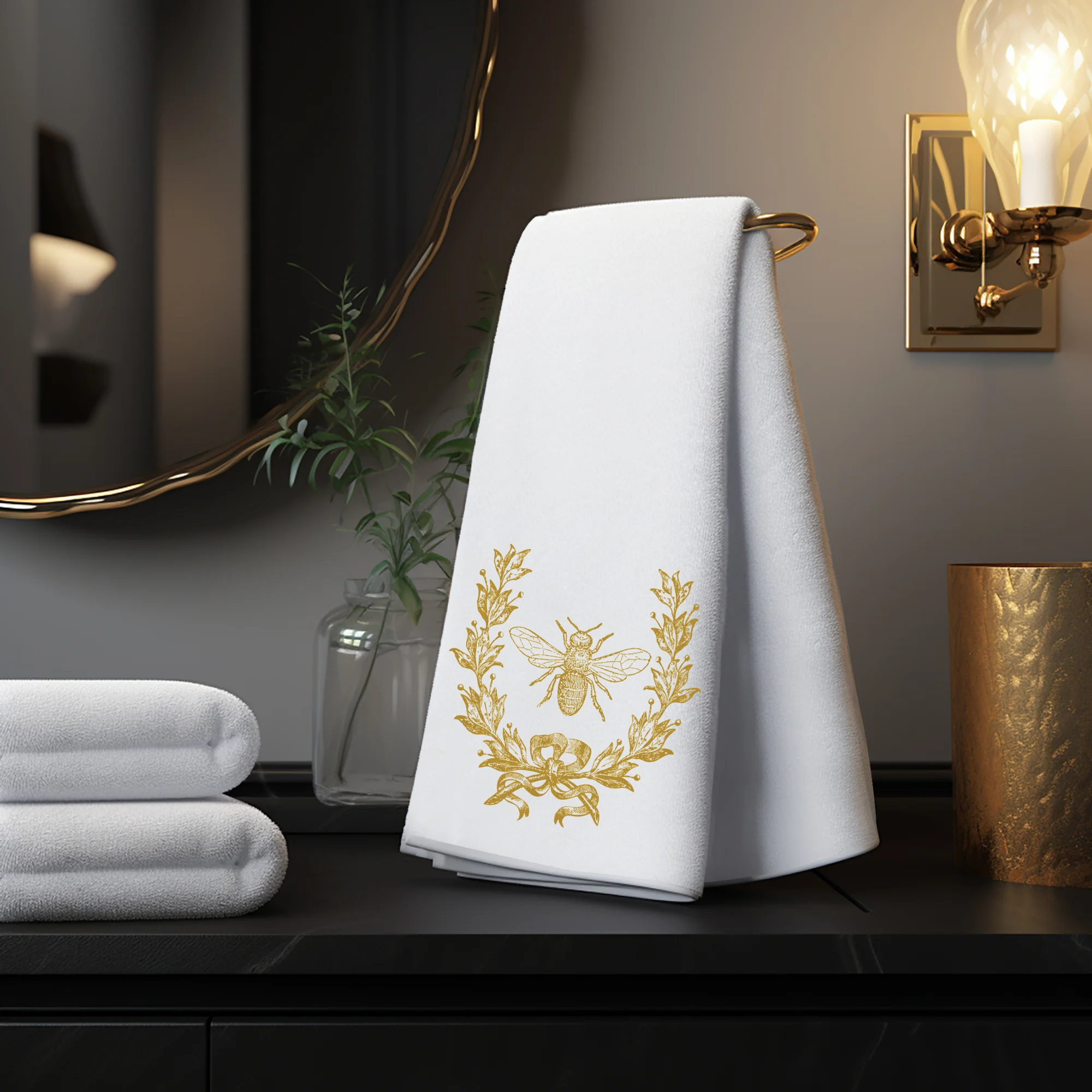 Gold Bee & Crest, French Inspired Luxury Towels, 3 Sizes - Image 10