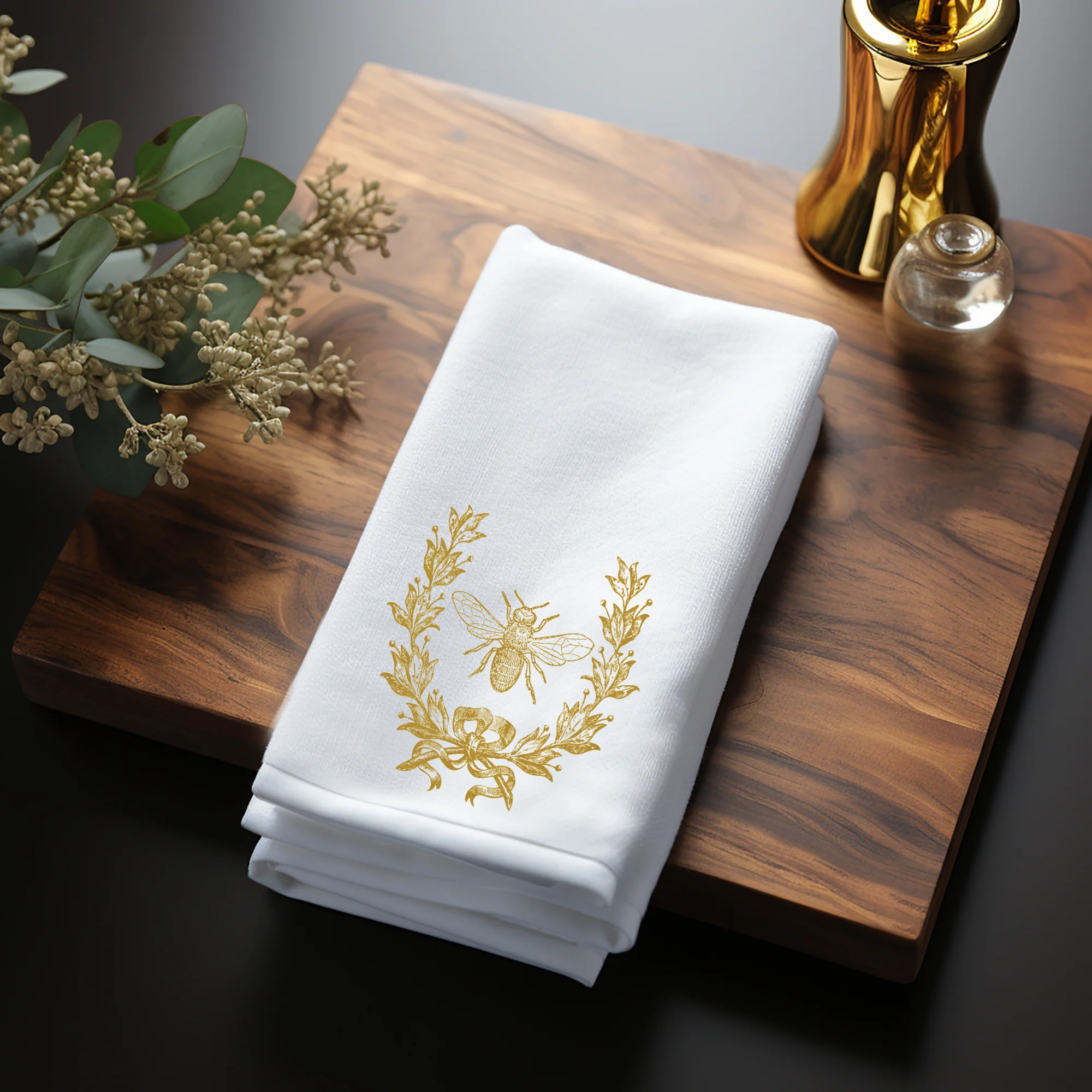 Gold Bee & Crest, French Inspired Luxury Towels, 3 Sizes - Image 11