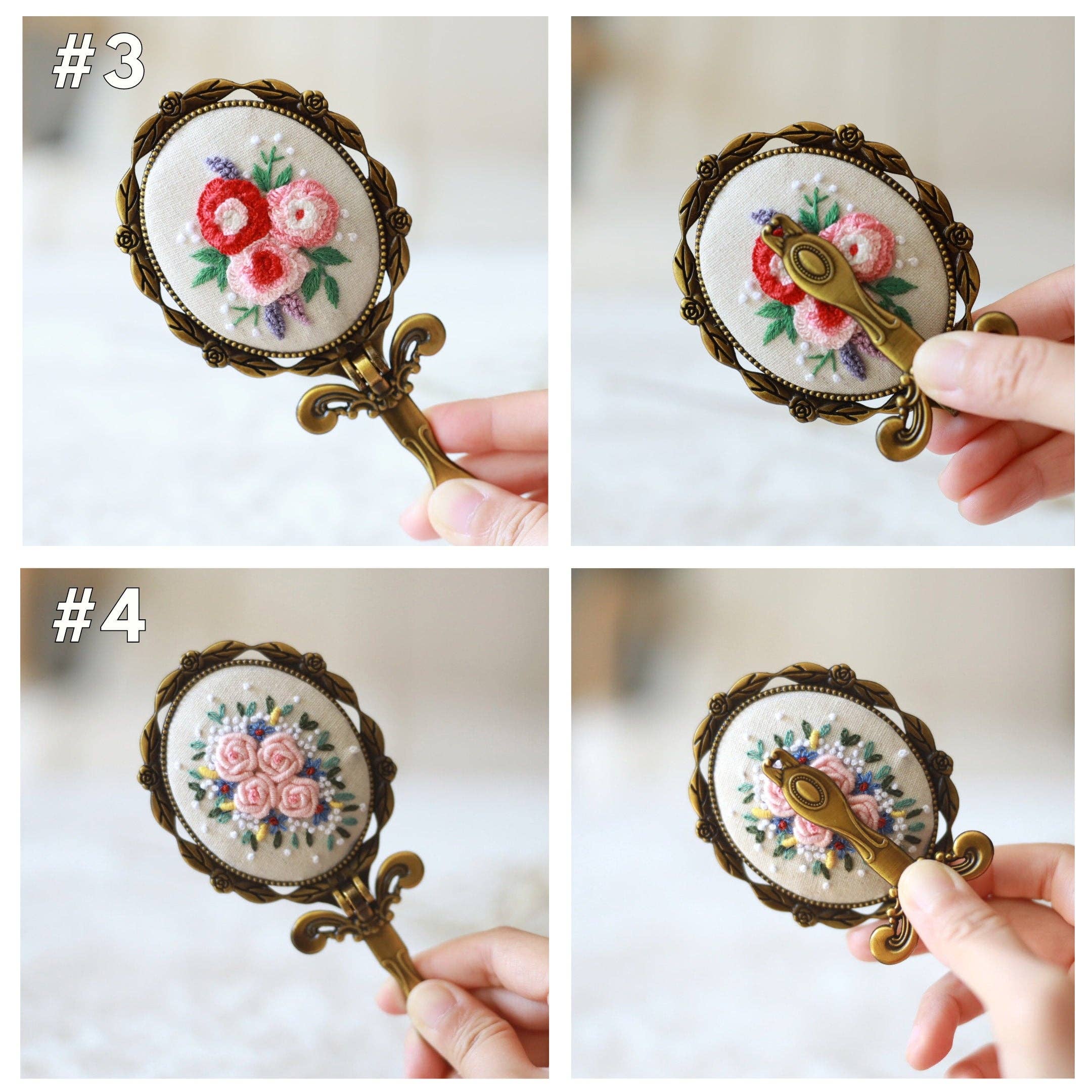 Vintage Embroidered Compact Mirror - Image 9